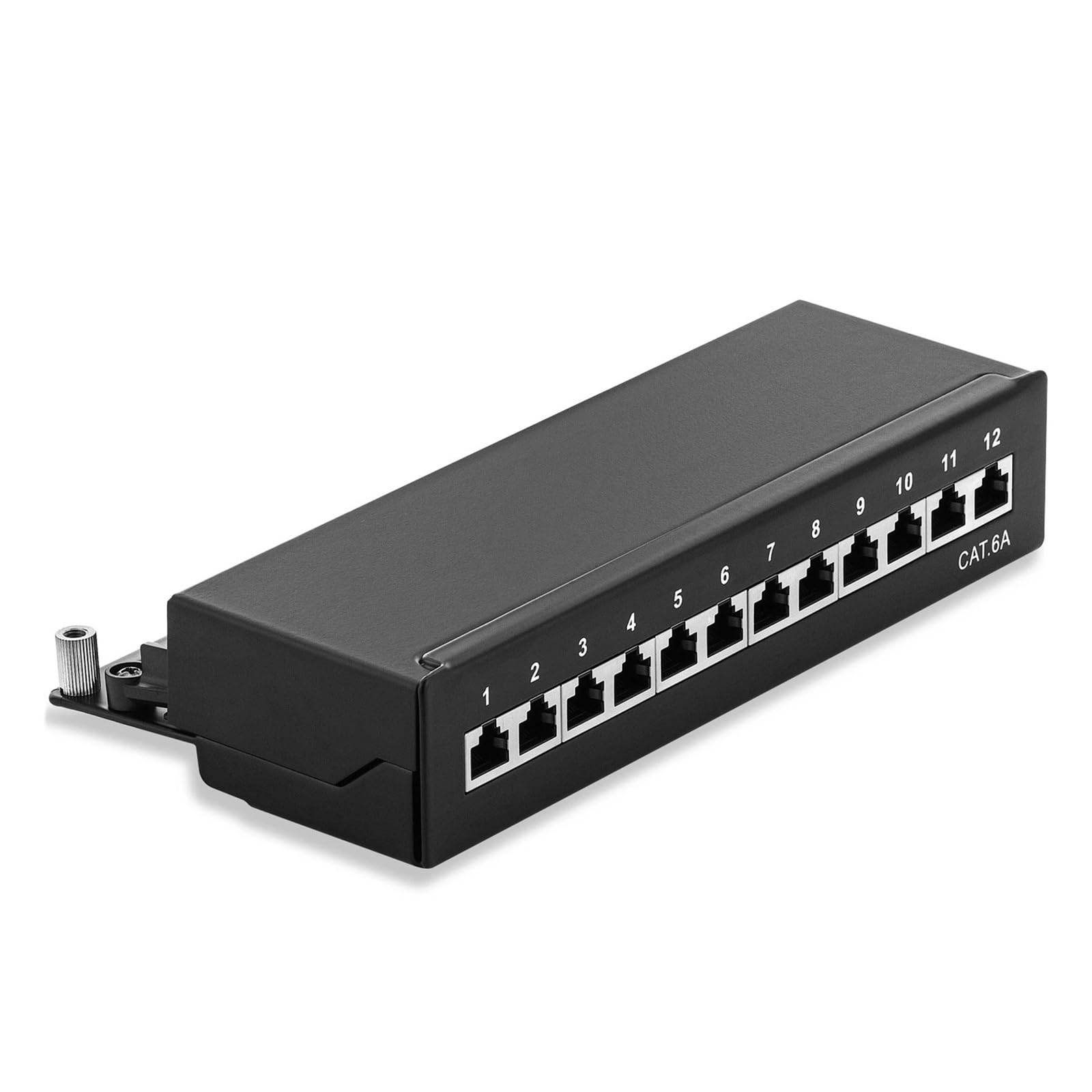 Mini-Desktop-CAT6A-Cat6-Patchpanel mit 8–12 Anschlüssen(Cat 6A 12-Port)