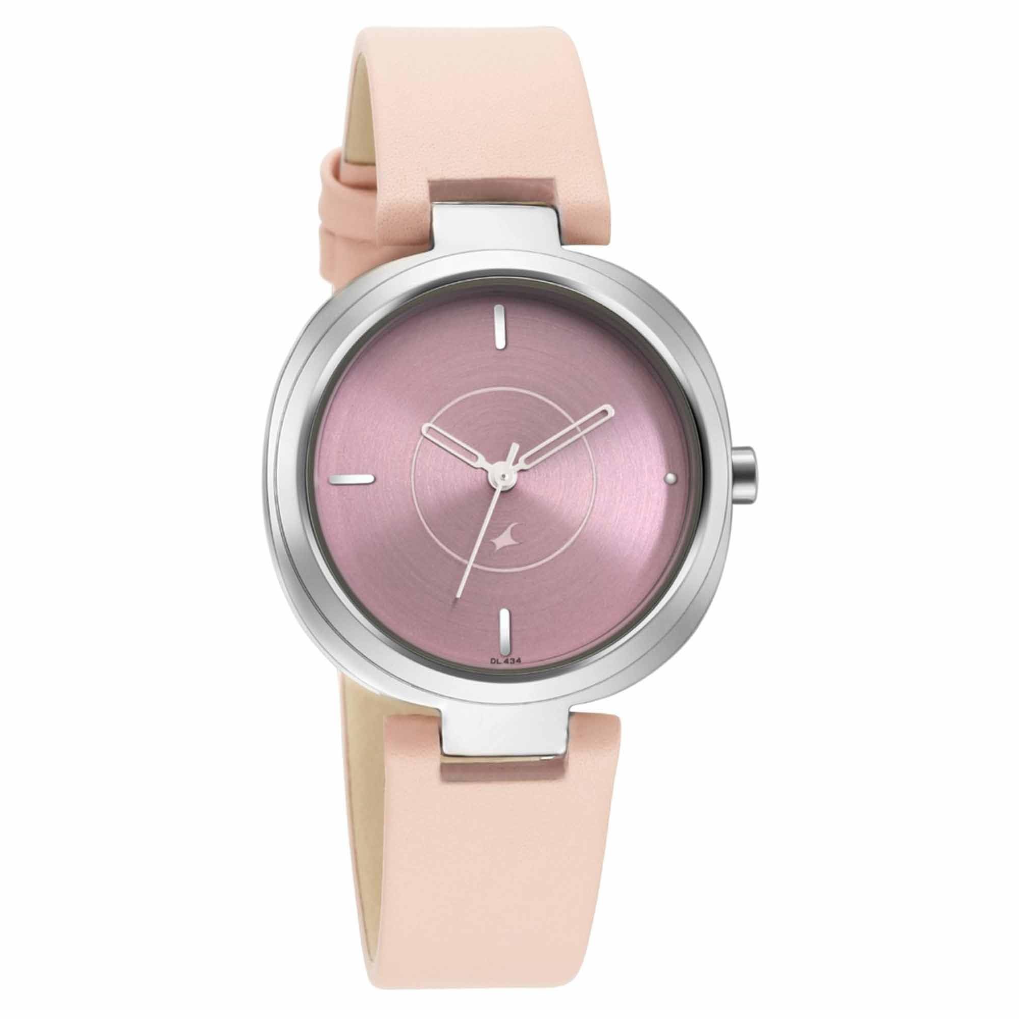 Fastrack Stunners Quartz Analog Pink Dial Leather Strap Watch for Girls-NS6247SL01 (B091F4VXHV) Amazon Price History, Amazon Price Tracker
