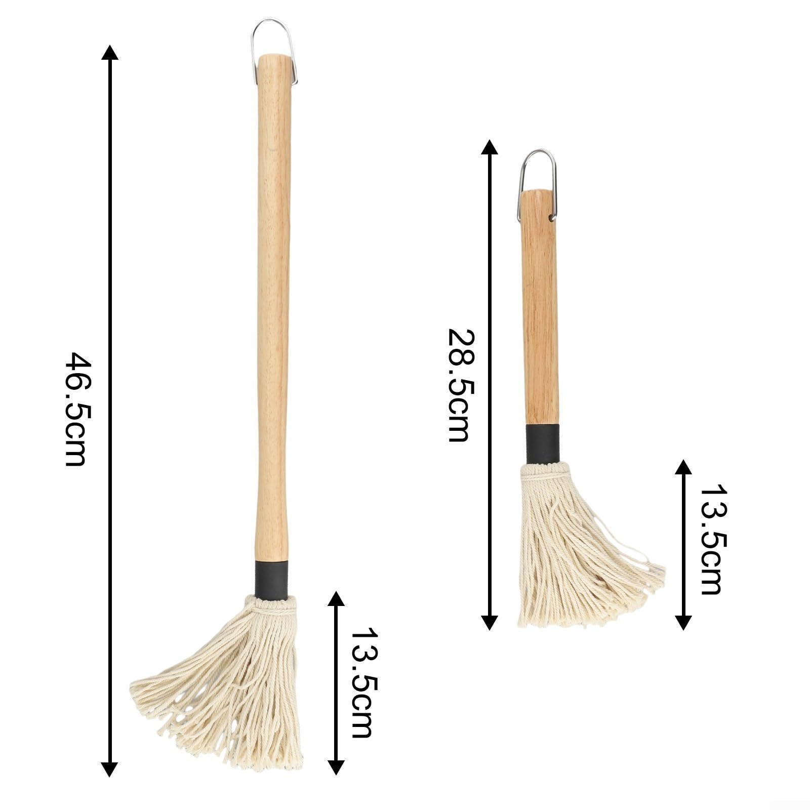 Serpillère à badigeonner avec manche en bois 6 têtes de rechange pour sauce barbecue viande volaille