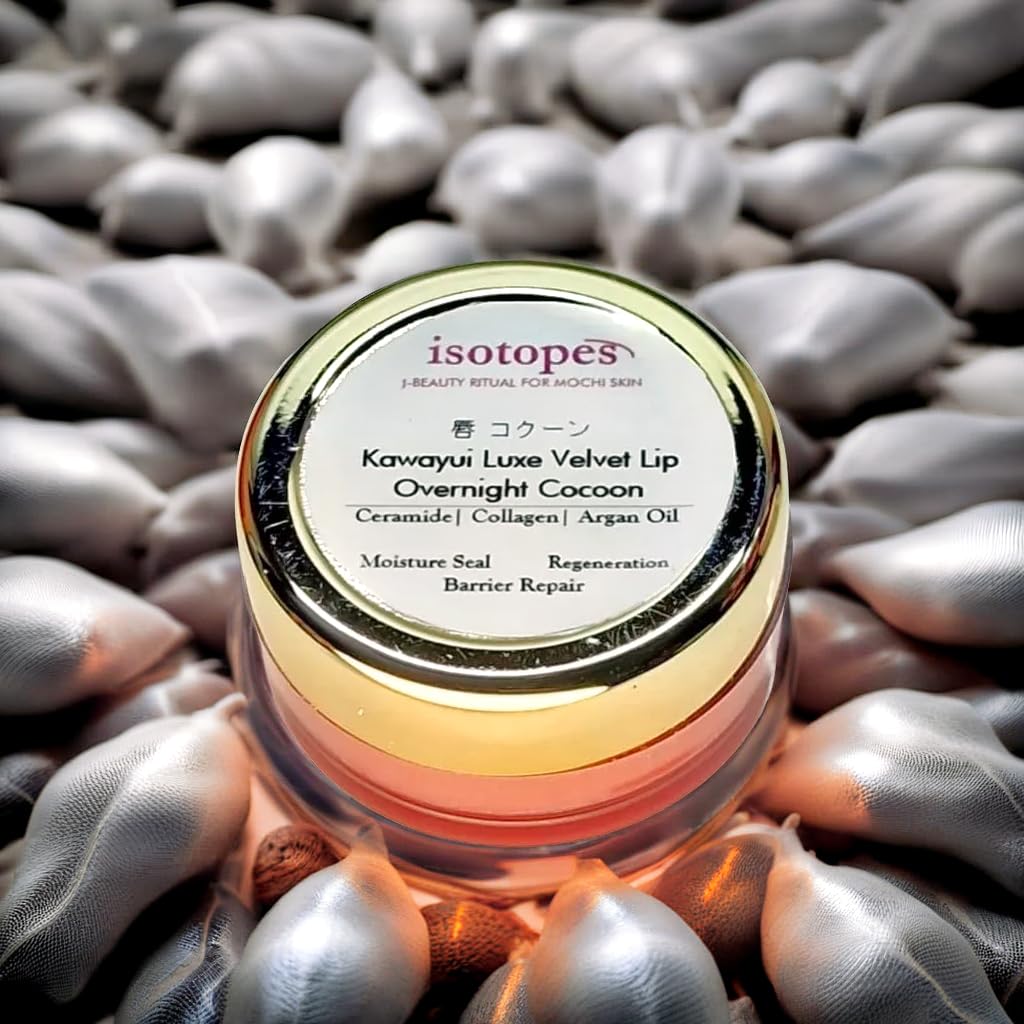 J-Beauty Kawayui Luxe Velvet Lip Overnight Cocoon| Intensive Repair Treatment with Ceramides, Collagen Peptides & Argan Oil| Deep Nourishment & Anti-Aging| Pregnancy Safe| Handmade| 5g