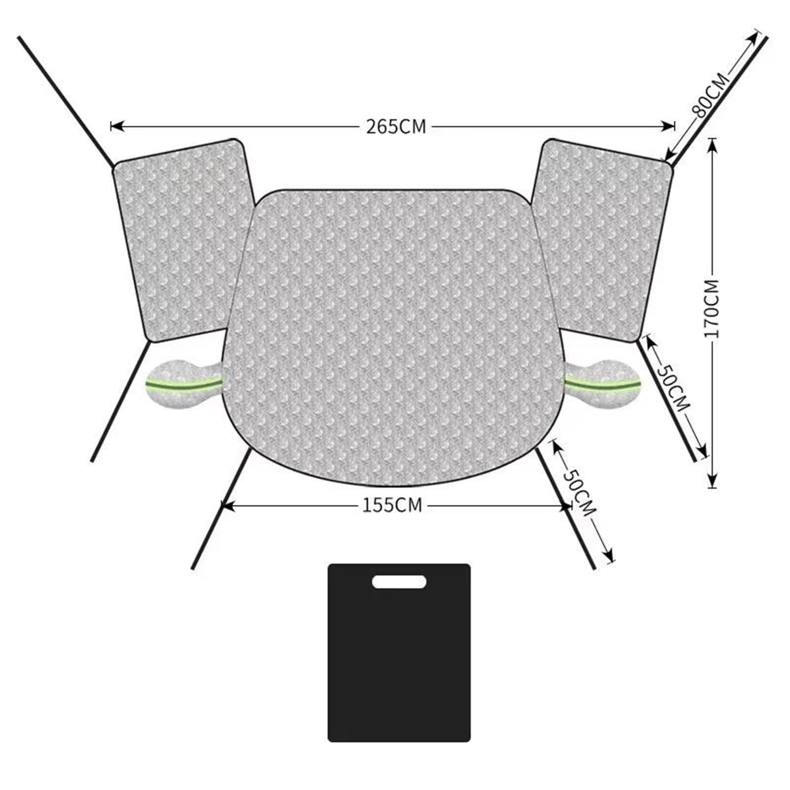Protezione per Parabrezza per Auto Foglie Anticaduta Parasole per Congelamento Neve Copertura per Parabrezza Accessori Esterni per Auto Copinverno Ertura per Parabrezza Auto(Silver)