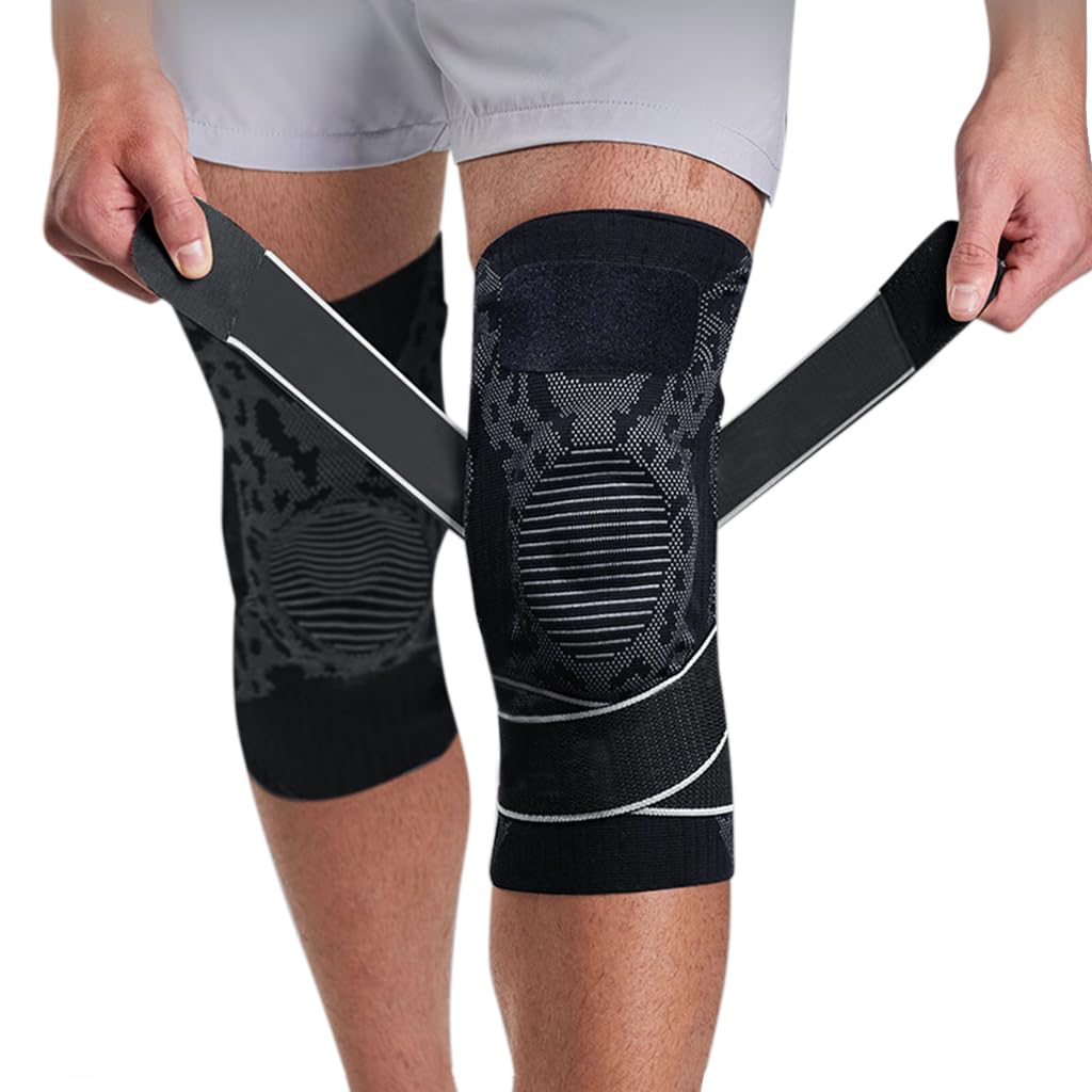 Proberos® 1 Pair Sport Knee Brace Compression Sleeves Knee Support Compression Tie Up Knee Braces for Men Women Patella Brace for Weightlifting Running Squatting Basketball Working Out, Size L (B0D4HN6KC8) Amazon Price History, Amazon Price Tracker
