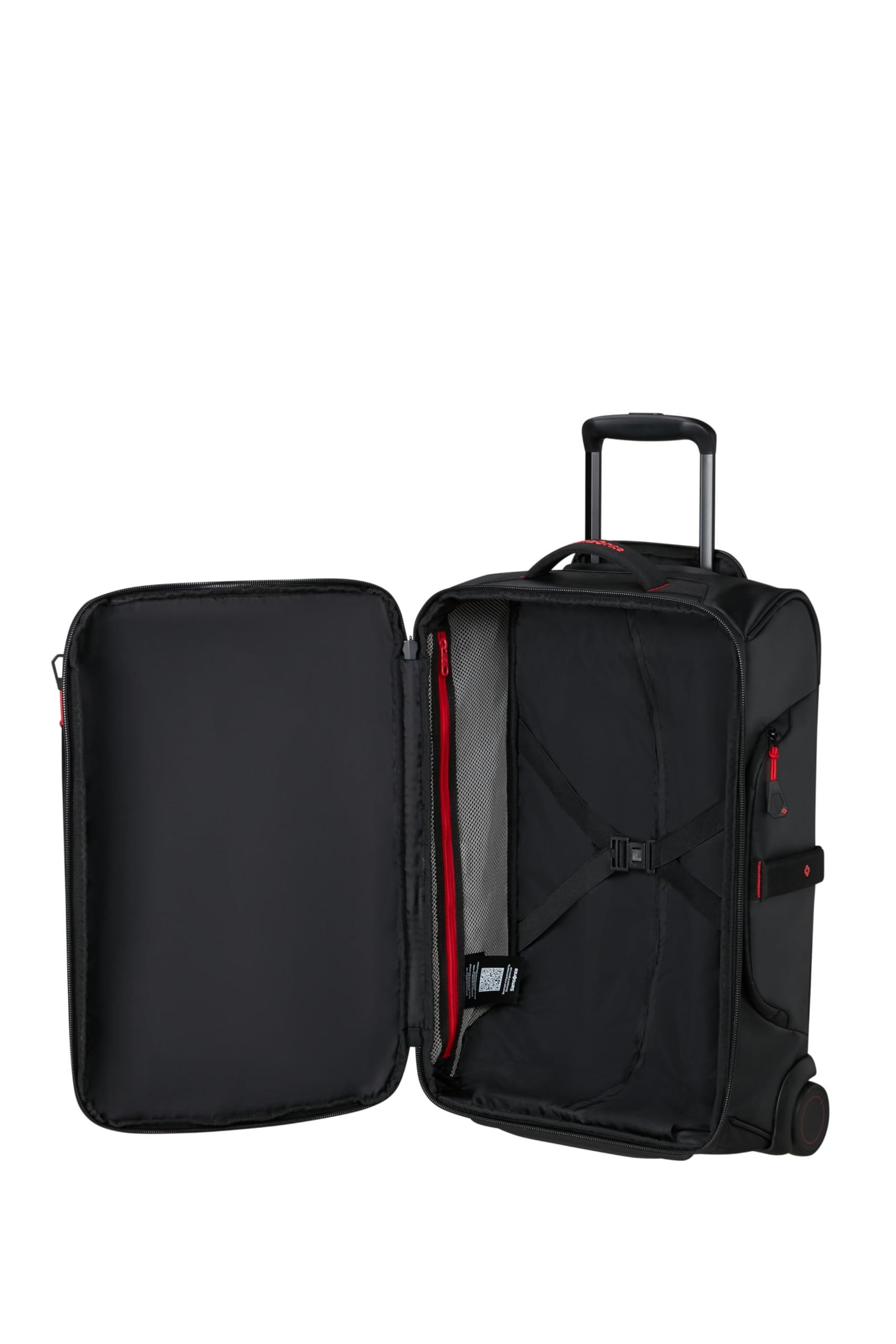 Samsonite Paradiver Light - Bolsa de Viaje con Ruedas (55 cm), Small, Equipaje de Mano, Repelente al Agua, Ligero, 48,5L, Negro (Black)
