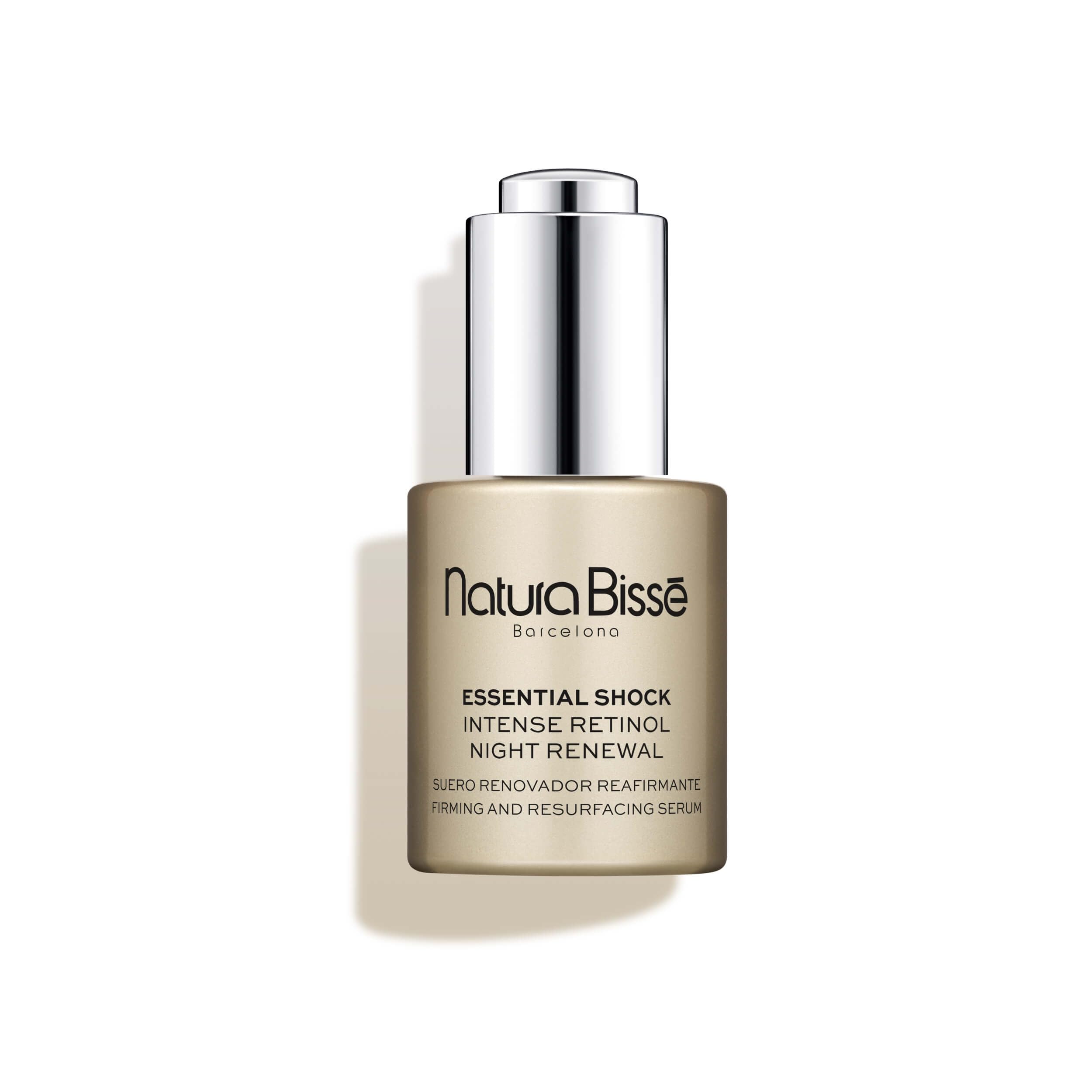 Natura Bissé Essential Shock Intense Retinol Night Renewal | Sérum Facial Reafirmante de Noche con Retinol, Bakuchiol, Ácido Glicólico, Colágeno y Matrixyl | 30 ml