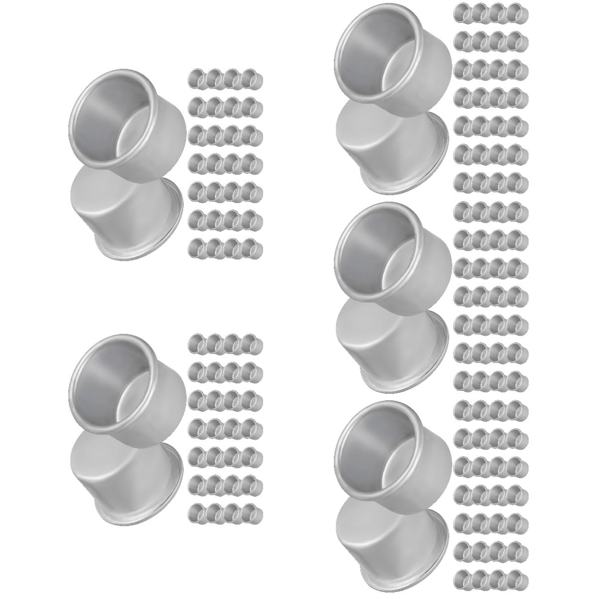 Cabilock 5 Sätze Kerze Leuchter Spitzkerzen Masse Klarer Kerzenhalter Kerzengläser Für Die Kerzenherstellung Hängende Kerzenhalter Geführte Kerze Kerzenhalter Basteln Aluminium 30 Stück * 5