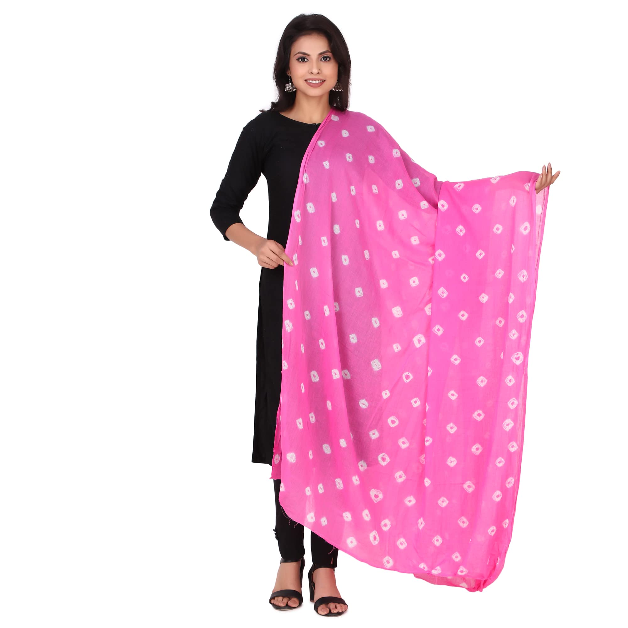 Traditions Bazaar Women's Tie-Dye Pure Cotton Dupatta