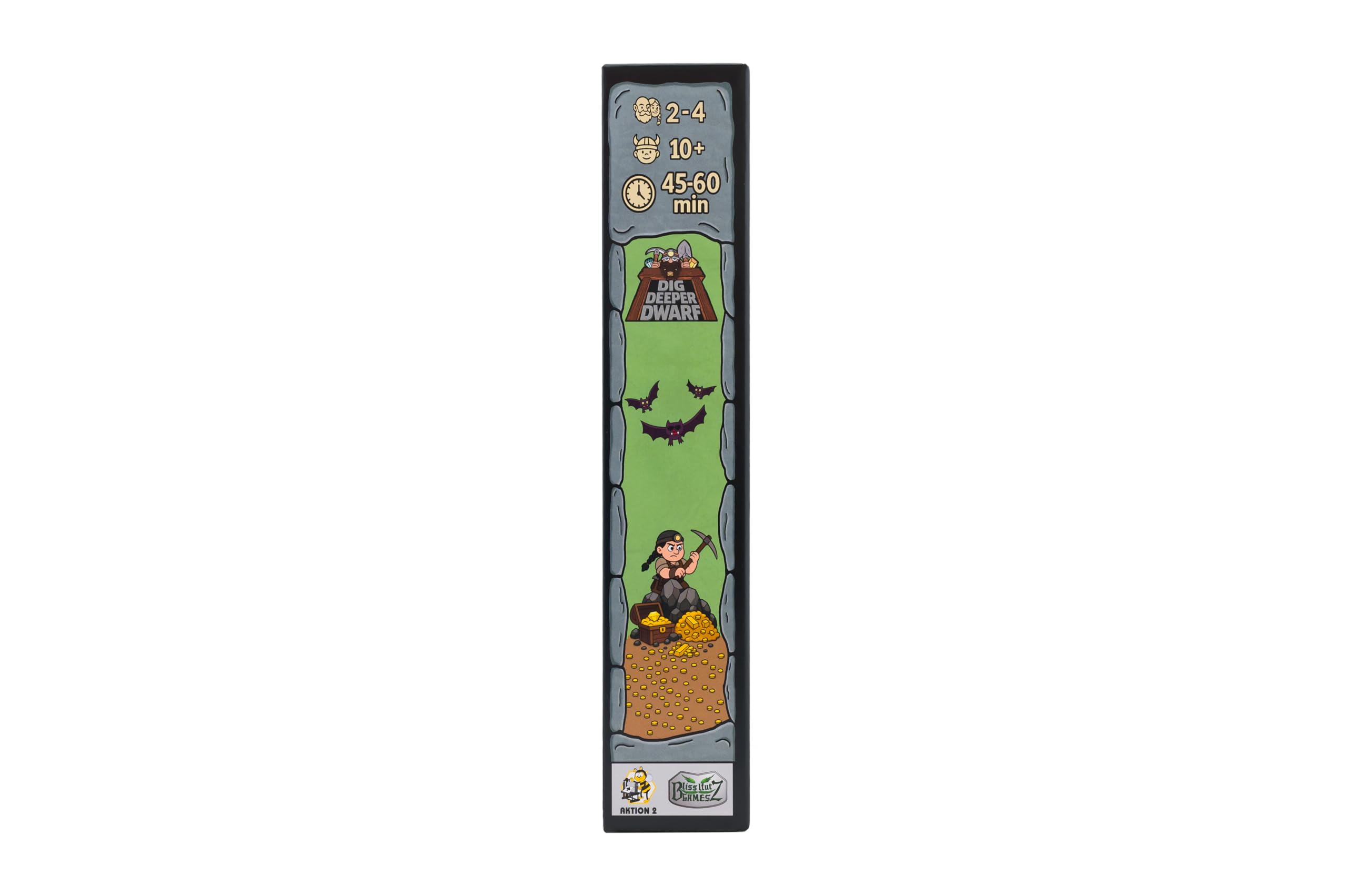 Dig Deeper Dwarf – Taktisches Deckbuilding-Brettspiel für 2–4 Spieler | Strategisches Gesellschaftsspiel mit Sabotage-Spaß für Familie & Erwachsene | 45–60 Min | ab 10 Jahren | Deutsch/Englisch