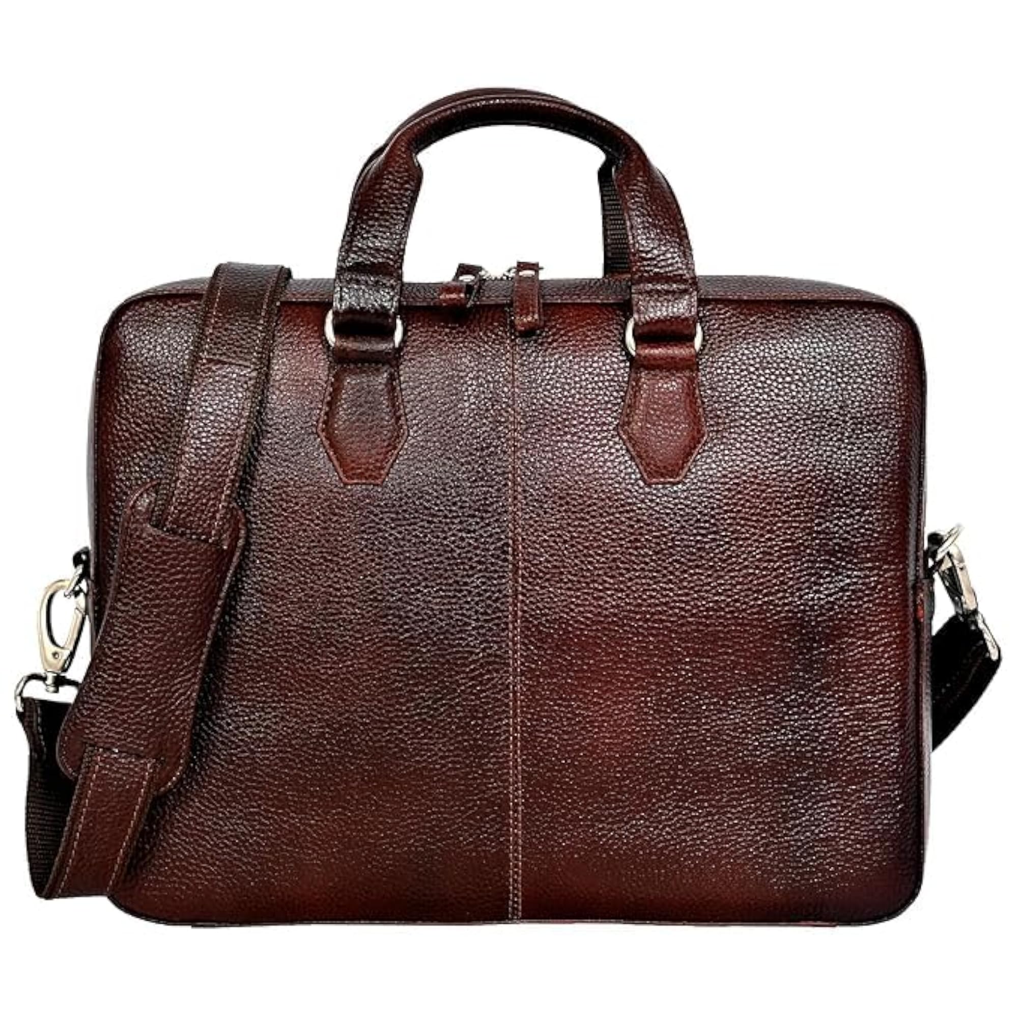 Genuine Leather Laptop Bag for Men, 15.6 inch