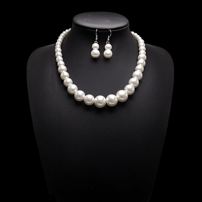 Pearl Choker Necklace Set