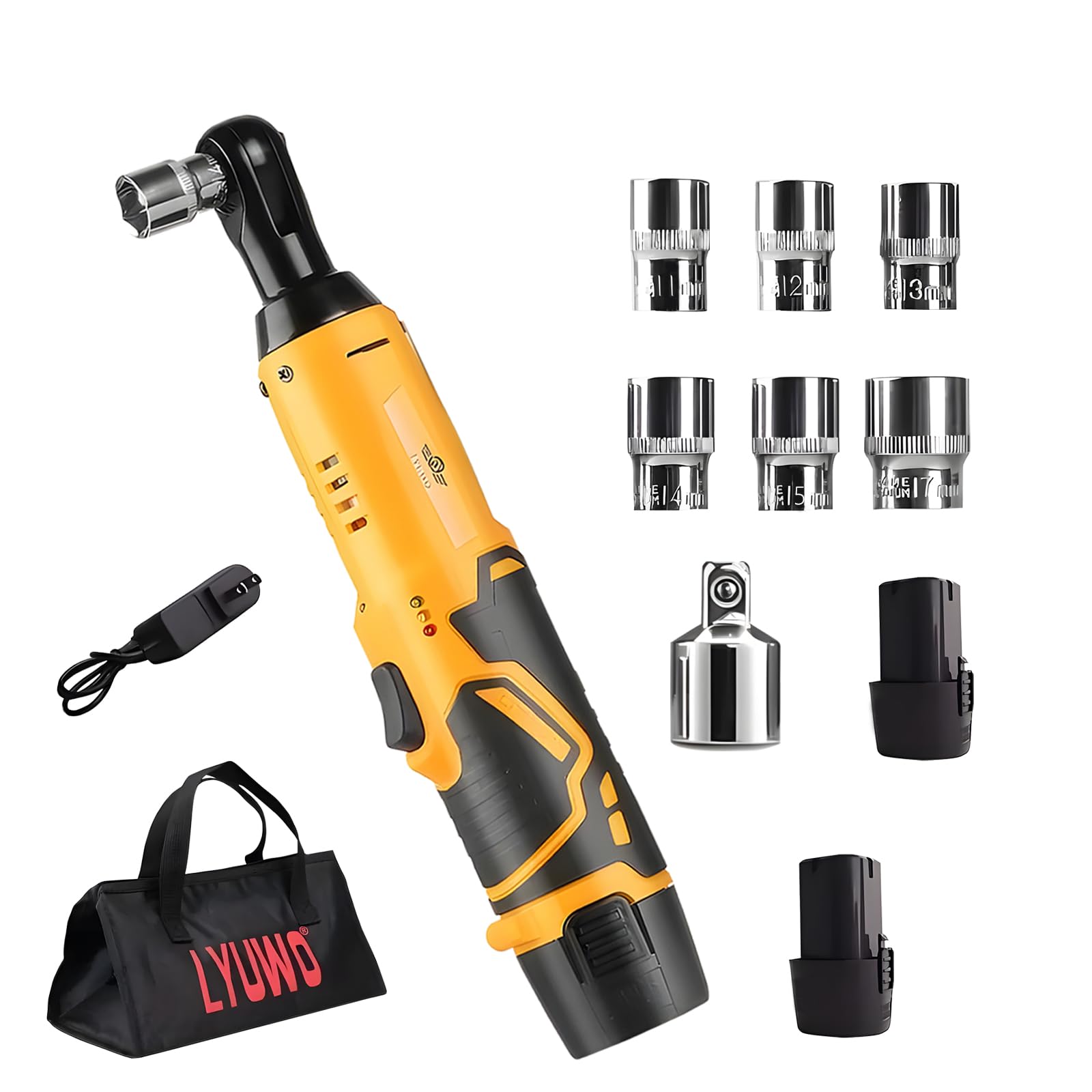 Amazon | LYUWO 高出力コードレス電動ラチェットレンチセット [工場