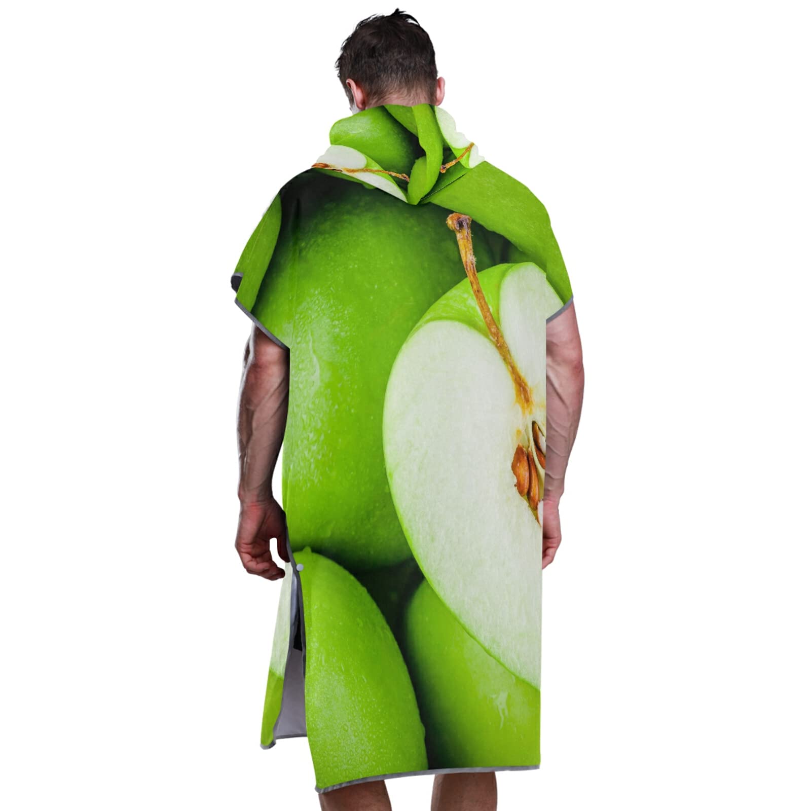 Poncho de surf pour adulte avec capuche et poche, séchage rapide, en microfibre, pour bain, plage, extérieur