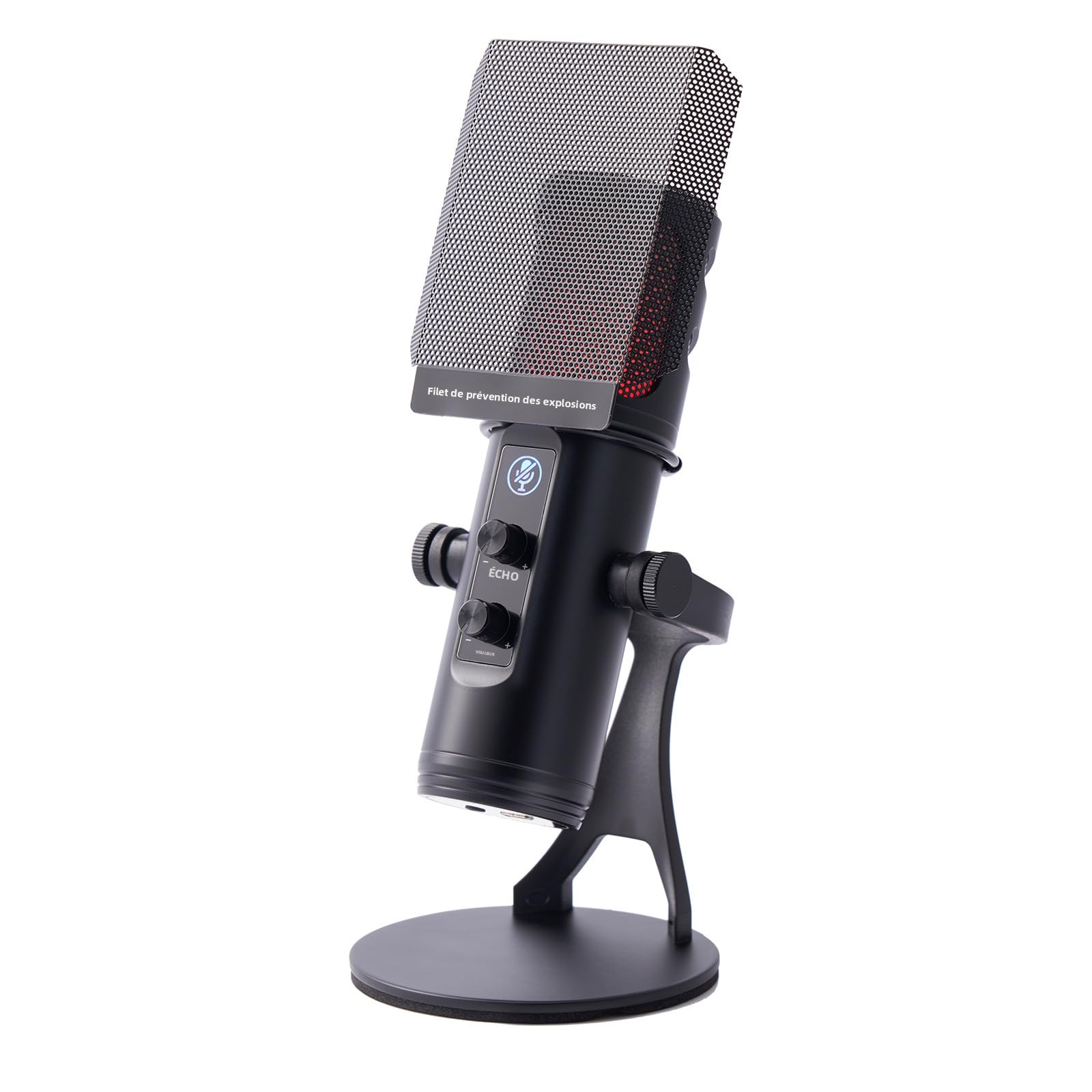 Microphone Condensateur RGB USB PC PS4/PS5 avec Réduction du Bruit