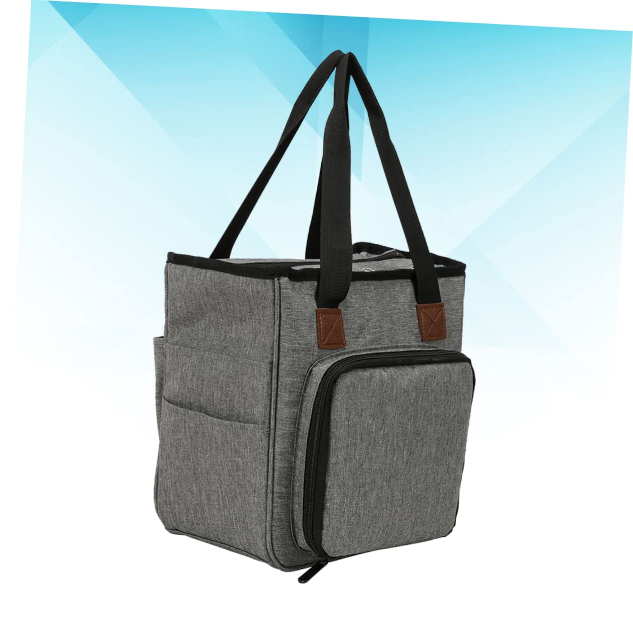 Operitacx Borsa Porta Filati di Lana Tracolla Organizer Multi-scomparto per Strumenti di Maglia e Uncinetto per Casa e Viaggio