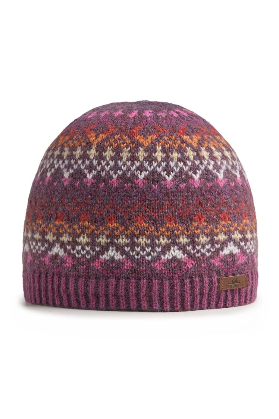 Superbobble Unisex Hildasay Berries Fair Isle Knit Beanie Hat