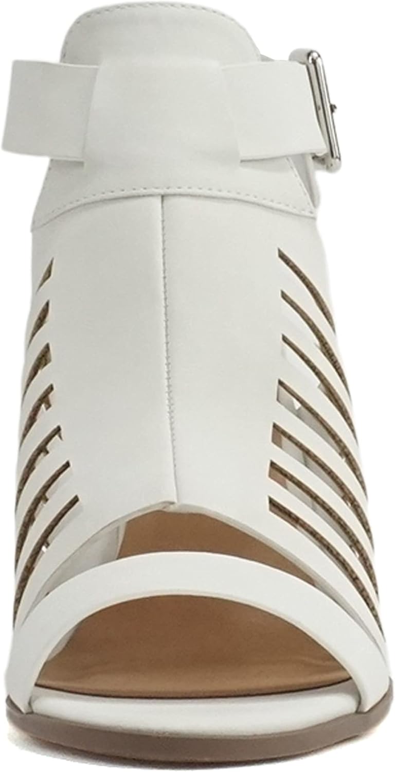 Soda Yummy ~ Gladiator Cutout Stacked Heel Sandal Shoes with Adjustable Ankle Buckle - Image 3