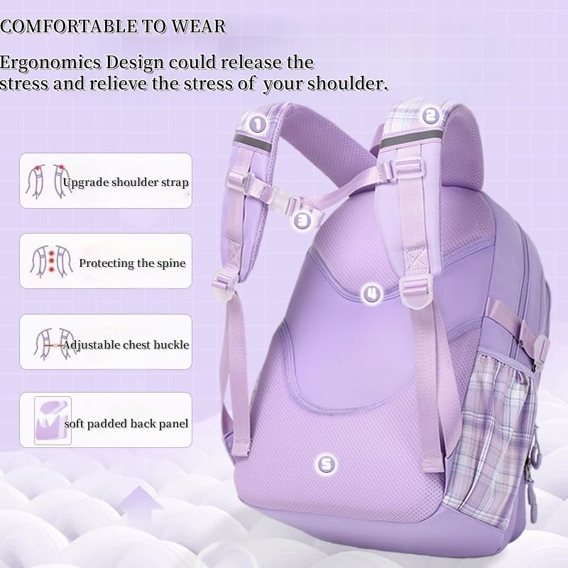 Image of Girls Backpack Kids Backpack for Girls School Kawaii Bookbag Book Bag for Elementary Primary School