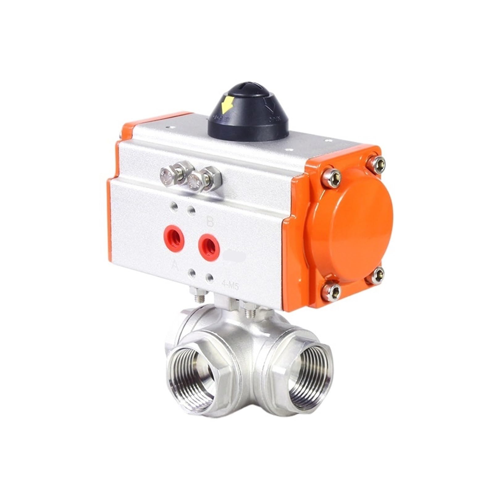 Actionneur pneumatique 3/8 en acier 304 à trois voies et double effet