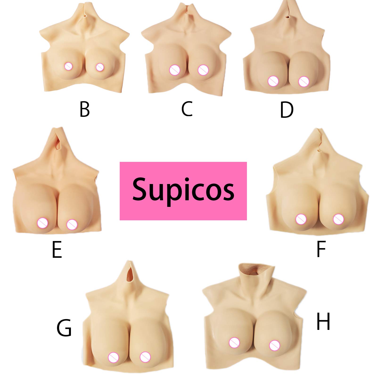 Amazon.co.jp: HUWAHUWA社製 シリコンバスト ハイネック式 偽乳 性転換