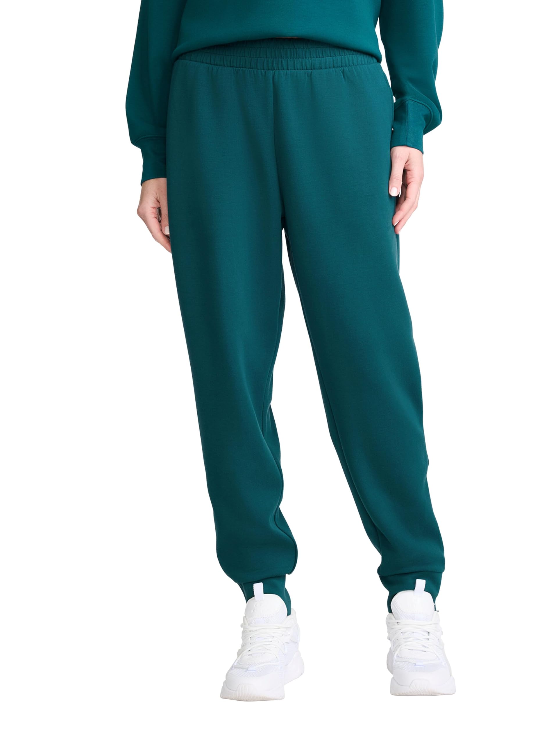 Women's Taper Leg Jogger with Zippers, Standard Fit, Midweight Stretch Fabric