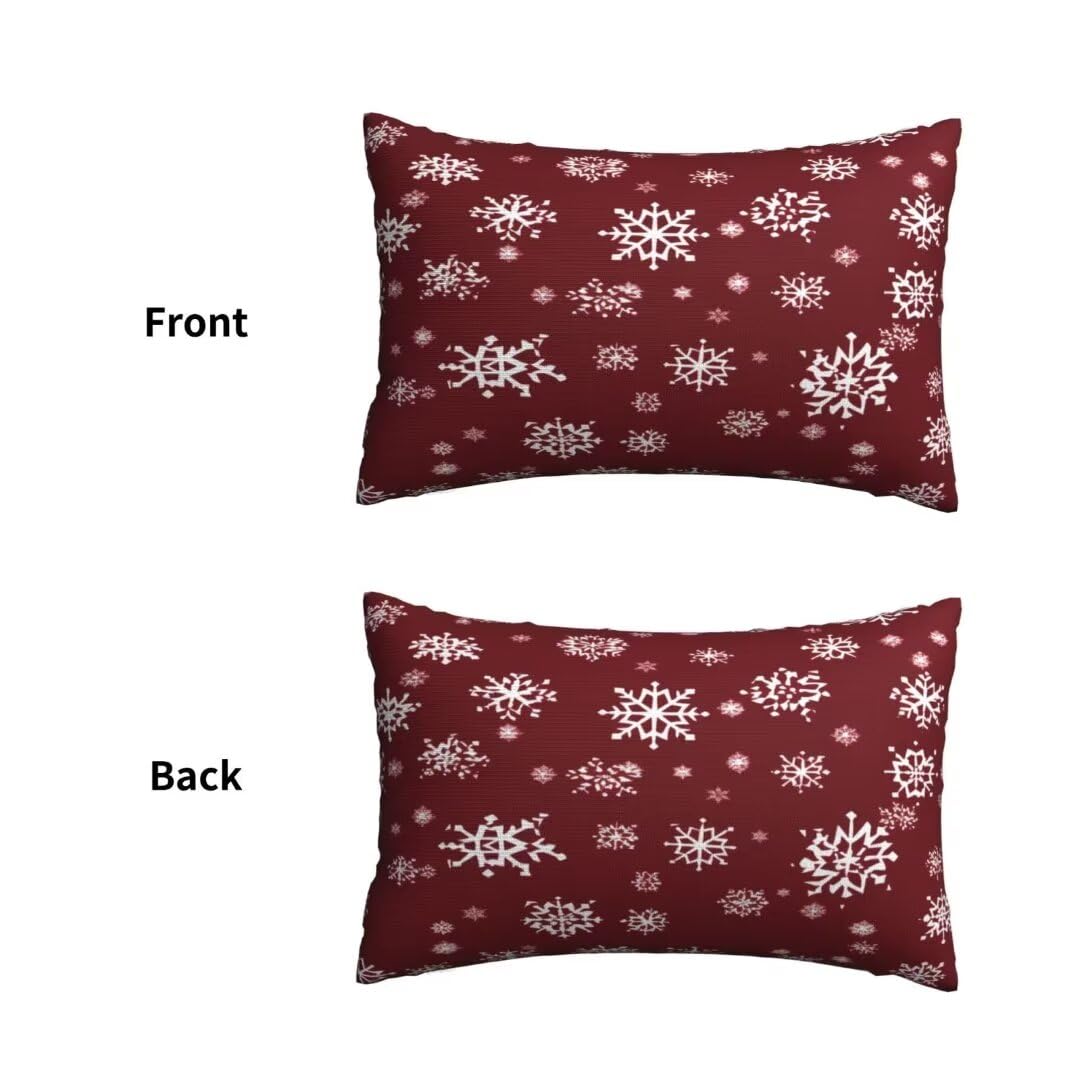 Fundas Cojines 60x90 cm Funda Cojin Rojo 2 Piezas, Navidad Cojines Sofa Rectangular Funda de Almohada Lumbar Suave Cojines Cama Decorativos a Doble Cara para Coche Silla Dormitorio Decoracion-dm362