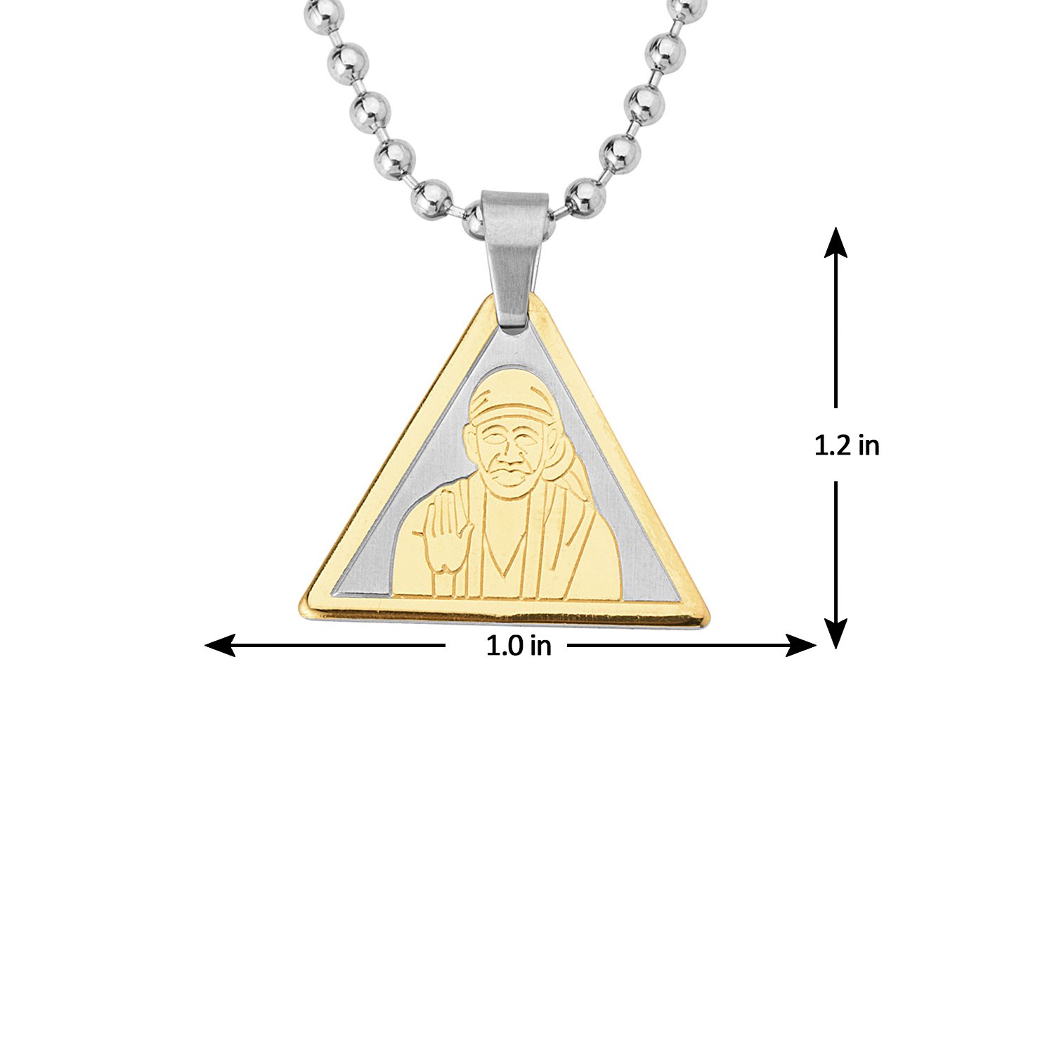 Sai Baba Dual Tone Pendant, Spiritual Gift