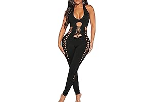 Essential Sexy Black Jumpsuit for Women - Alluring and Edgy