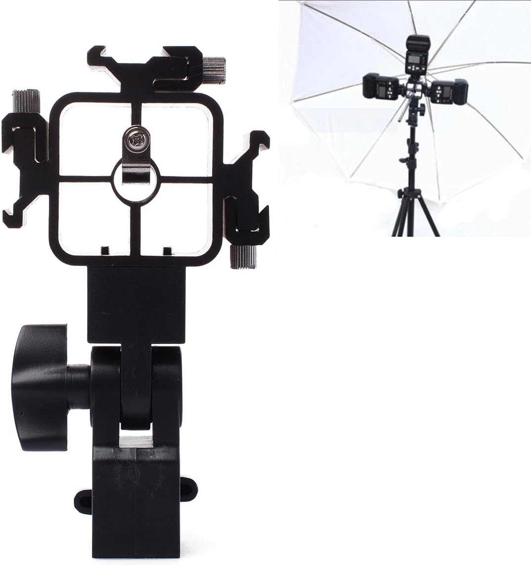 MaxPremier(TM) Triple Hot Shoe Mount Adapter Flash Light