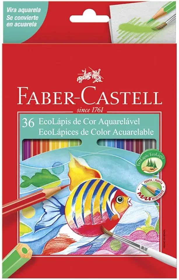 EcoLápis Aquarelavel 36 Cores, Faber-Castell, 120236G, Grafite