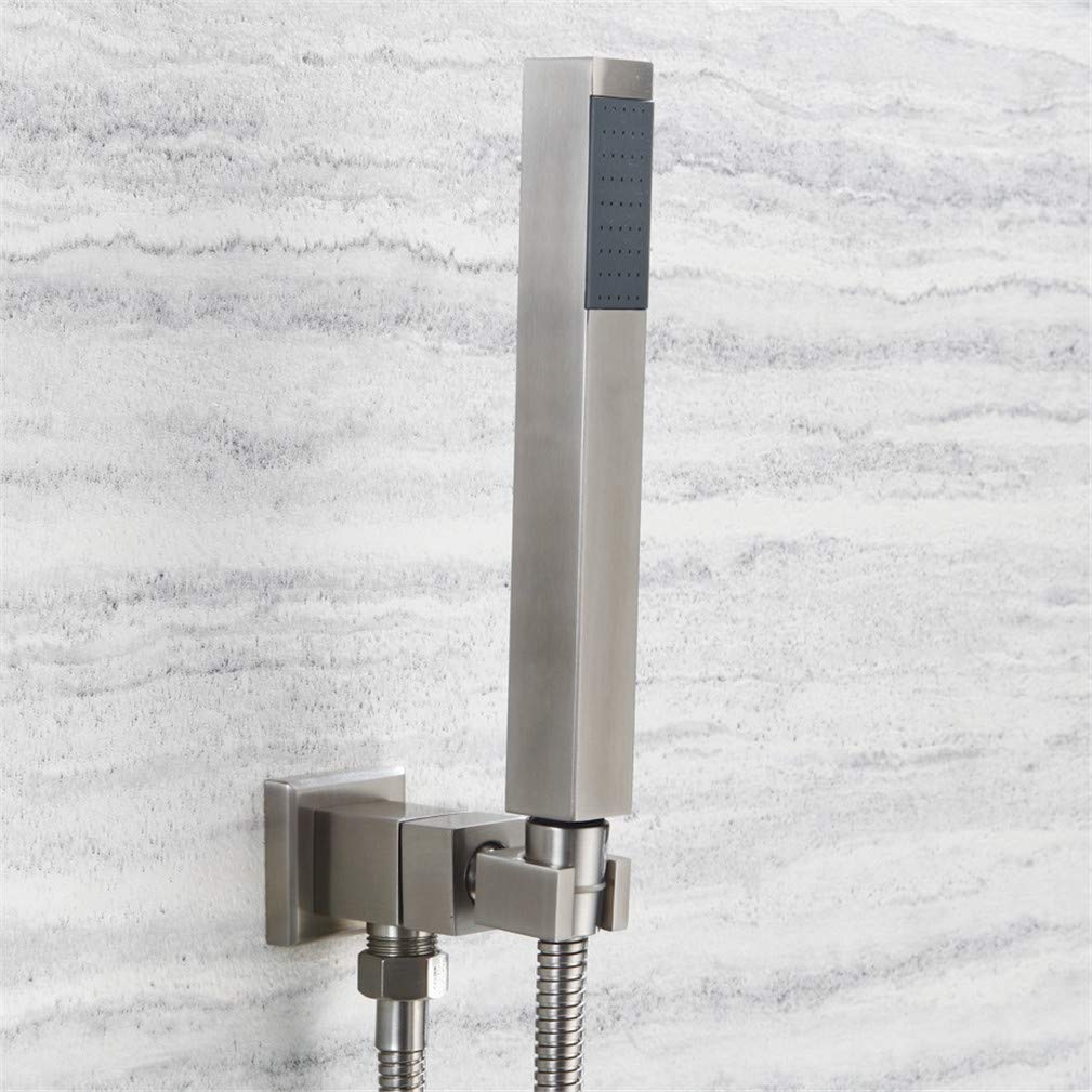 De Acero Inoxidable 304 De Boquilla Ducha De Mano Pequeño Grifo Circular Ducha Bañera Con Ducha De Mano Boquilla Turbocompresor Kit Ducha De Mano, Cuadrado