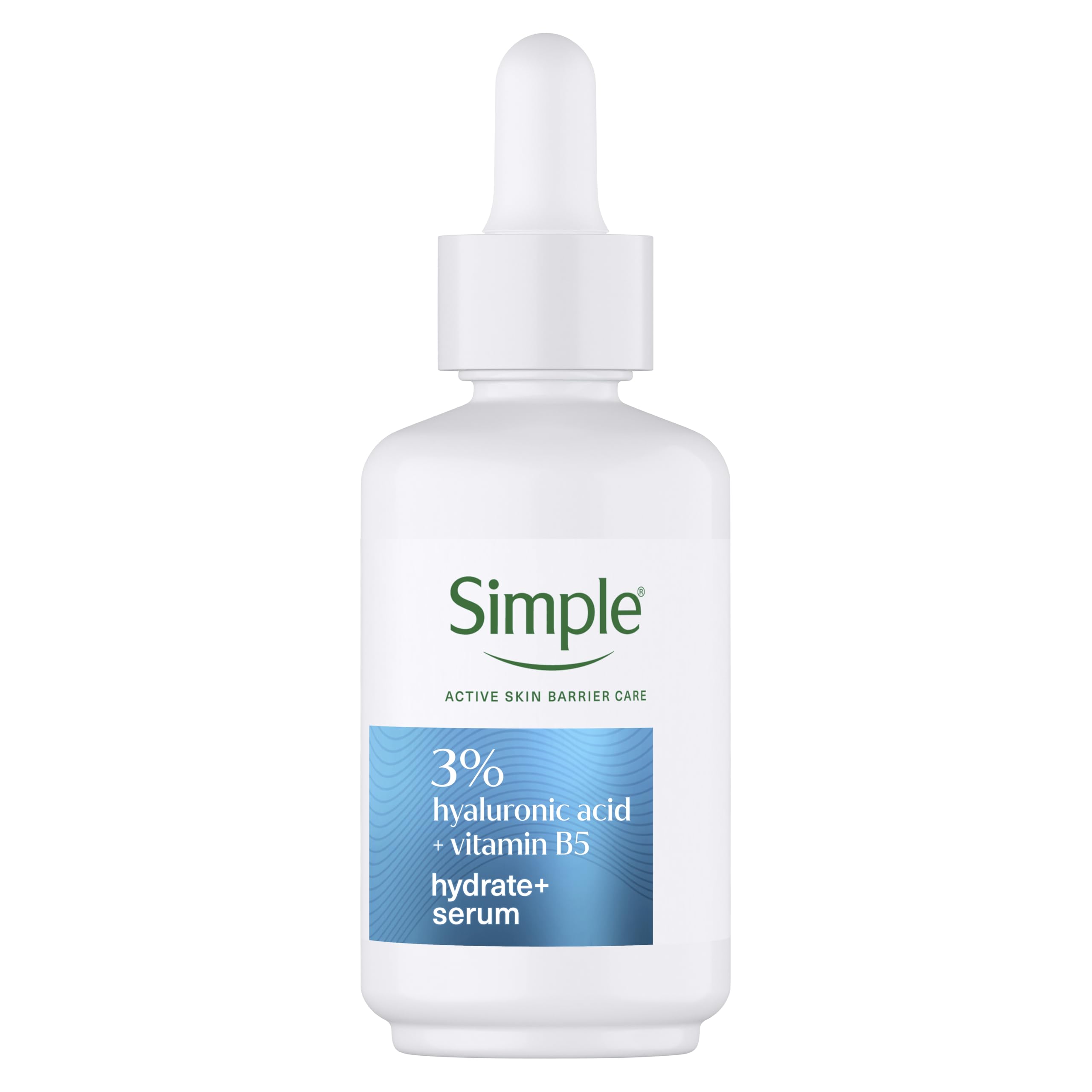 Simple3% Hyaluronic Acid + B5* Booster Serum- Face Serum that Hydrates Dry, Sensitive Skin - Deep Lasting Hydration for Plump, Dewy & Instantly Softer Skin 30 ml