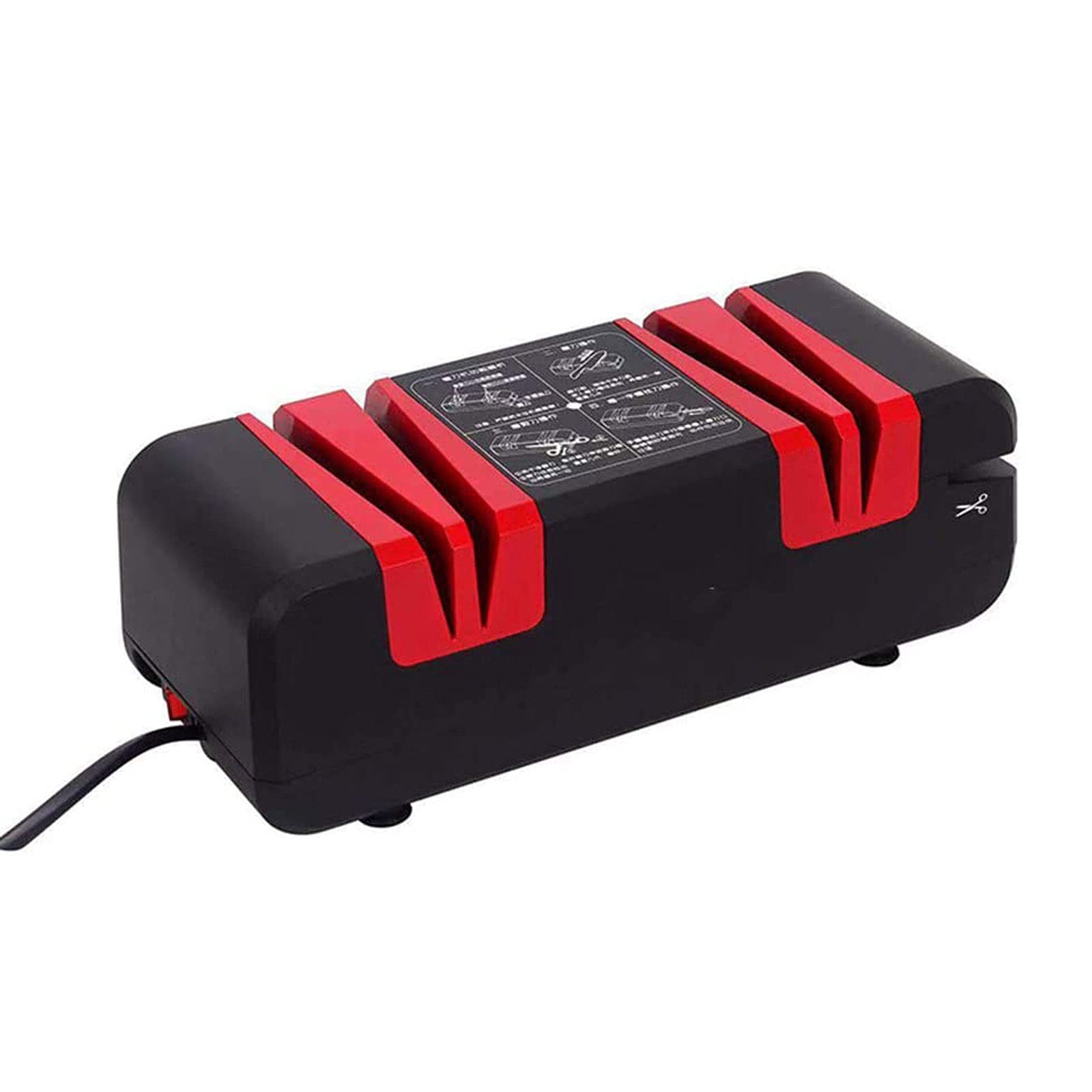 Professional Electric Knife Sharpening Automatic Knife Sharpener 15 Degree Bevel Angle and Fine Groove Non-Slip Base Chefs First