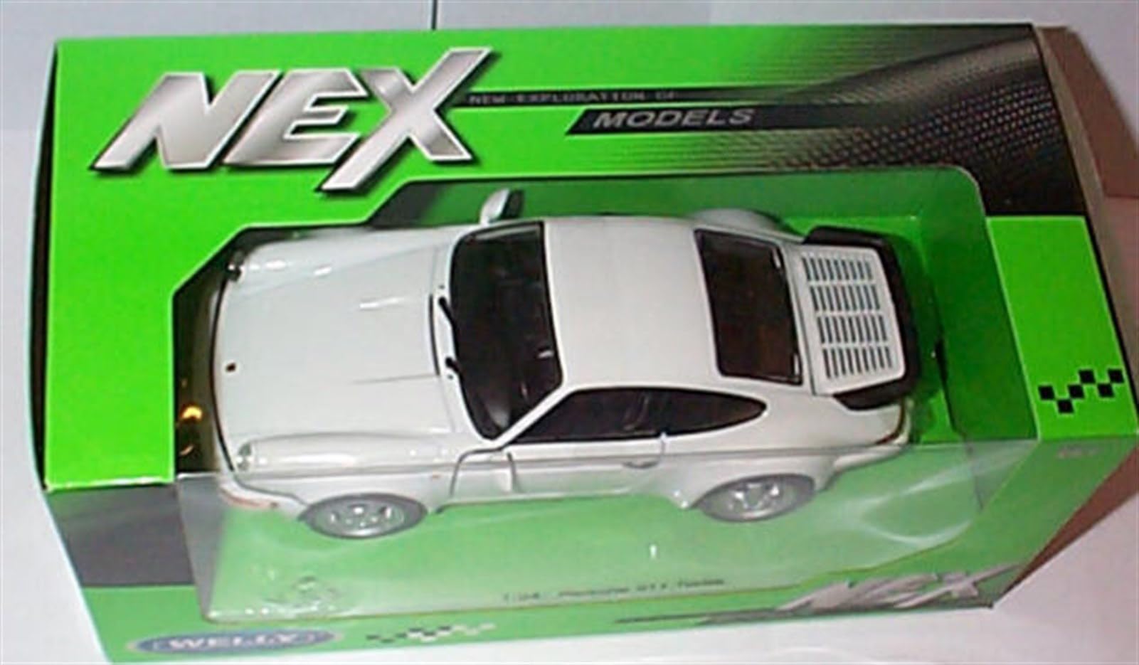 welly nex models white P0RSCHE 911 964 turbo car 1:24 scale diecast model