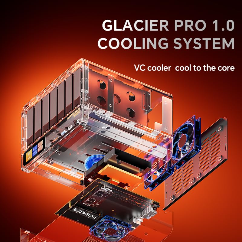 Image of AOOSTAR WTR MAX AMD R7 PRO 8845HS MiniPC 6+5 Bays Desktop NAS（(Barebone) 2 * 10GB SFP+ LAN Ports，USB4&Oculink Port，Support ECC RAM, 2*DDR5 5600Mhz Slots，5* M.2 NVME Slots