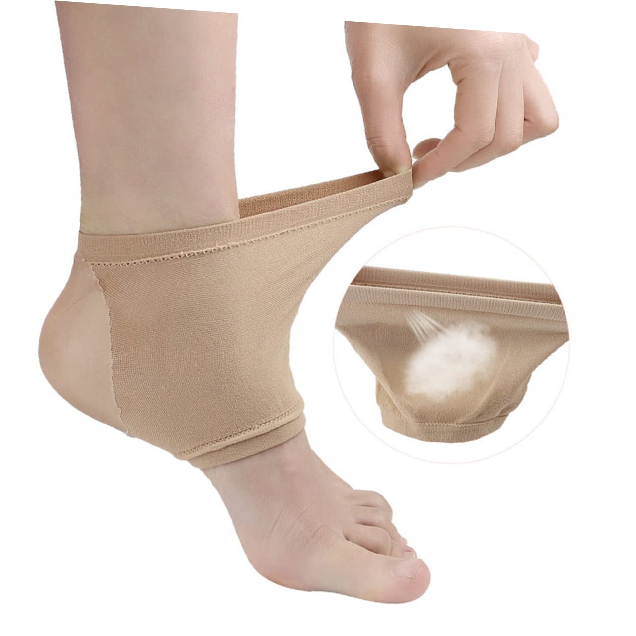 minkissy 1 Pair Gel Heel Socks for Women Toe Covers Moisturizing Breathable Anti-Cracking Heel Shock Relief Achilles Tendonitis Protection