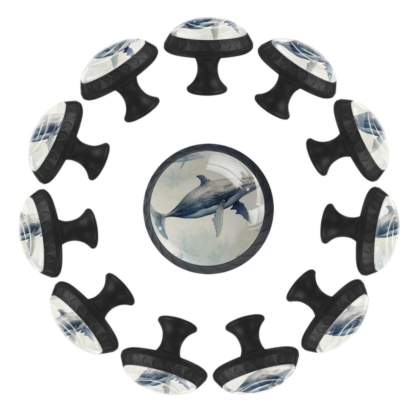 Boutons de tiroir ronds en verre transparent pour remplacer des poignées de meuble cassées