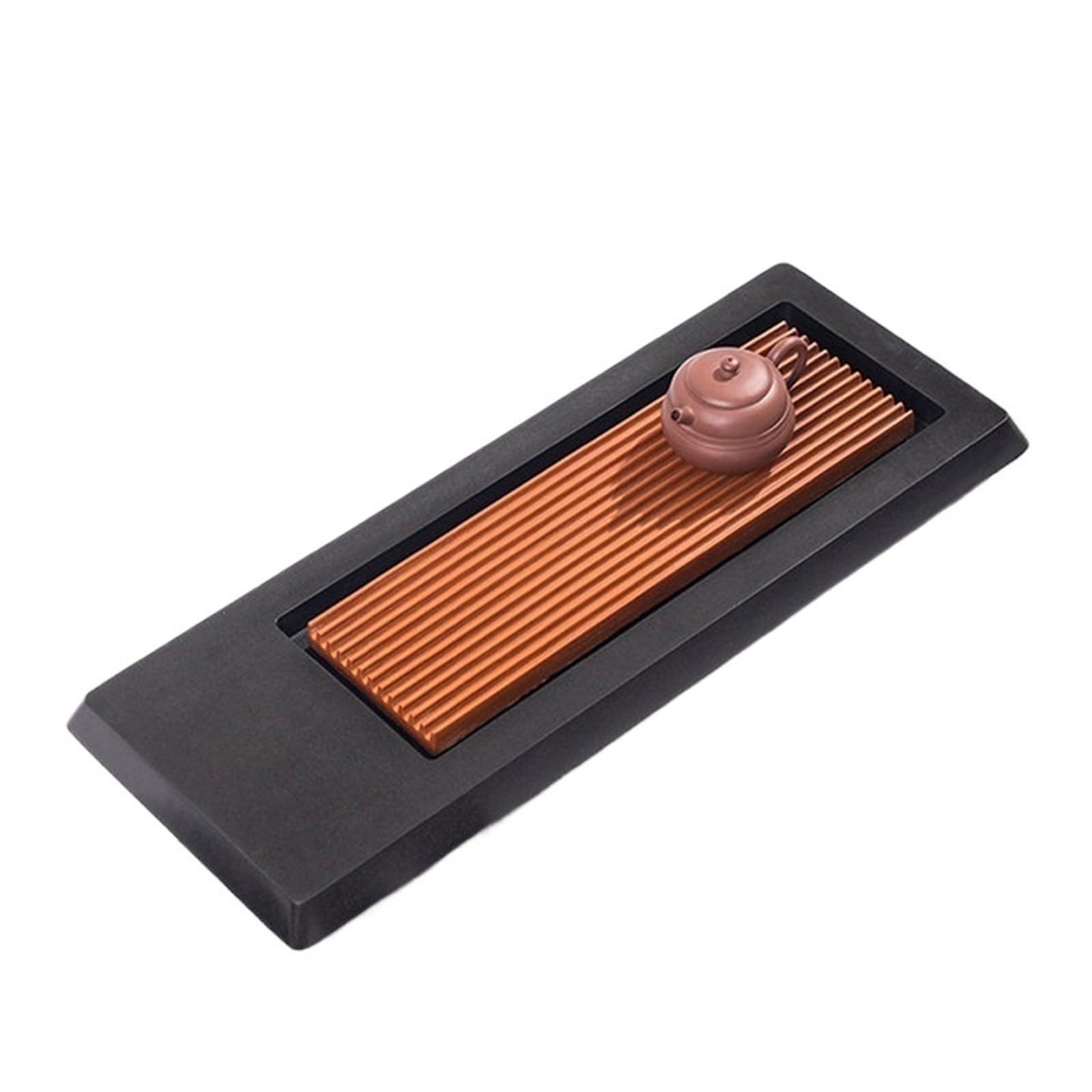 Mesa de Té Bandeja de Te Bandeja de té de baquelita, Bandeja de té de ebonita, Uso doméstico, Juego de té Simple, Mesa de Drenaje, Mesa de té pequeña Bandejas para Servir Comida