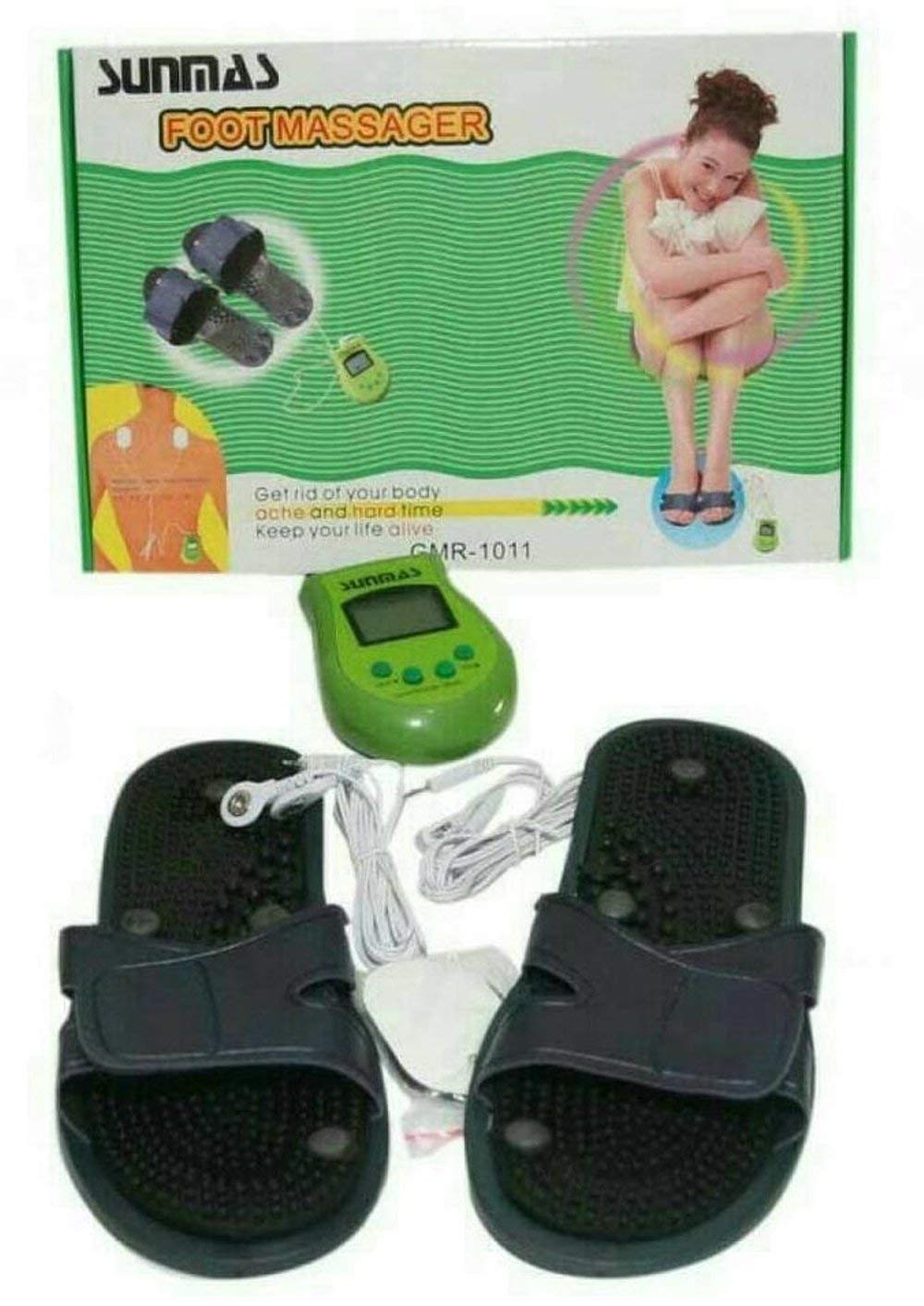 Agam Sunmas Gmr-1011 Foot Massager Ems Tens Muscle Simulator with Slippers (Pain Relief and Slimming)