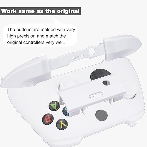 Miniatura 4 de Ikpek 2 Pack Bumpers Replacement LB RB Button for Xbox Series XS Controllers, Black + White Shoulder Trigger Buttons Top Middle Bracket for Xbox