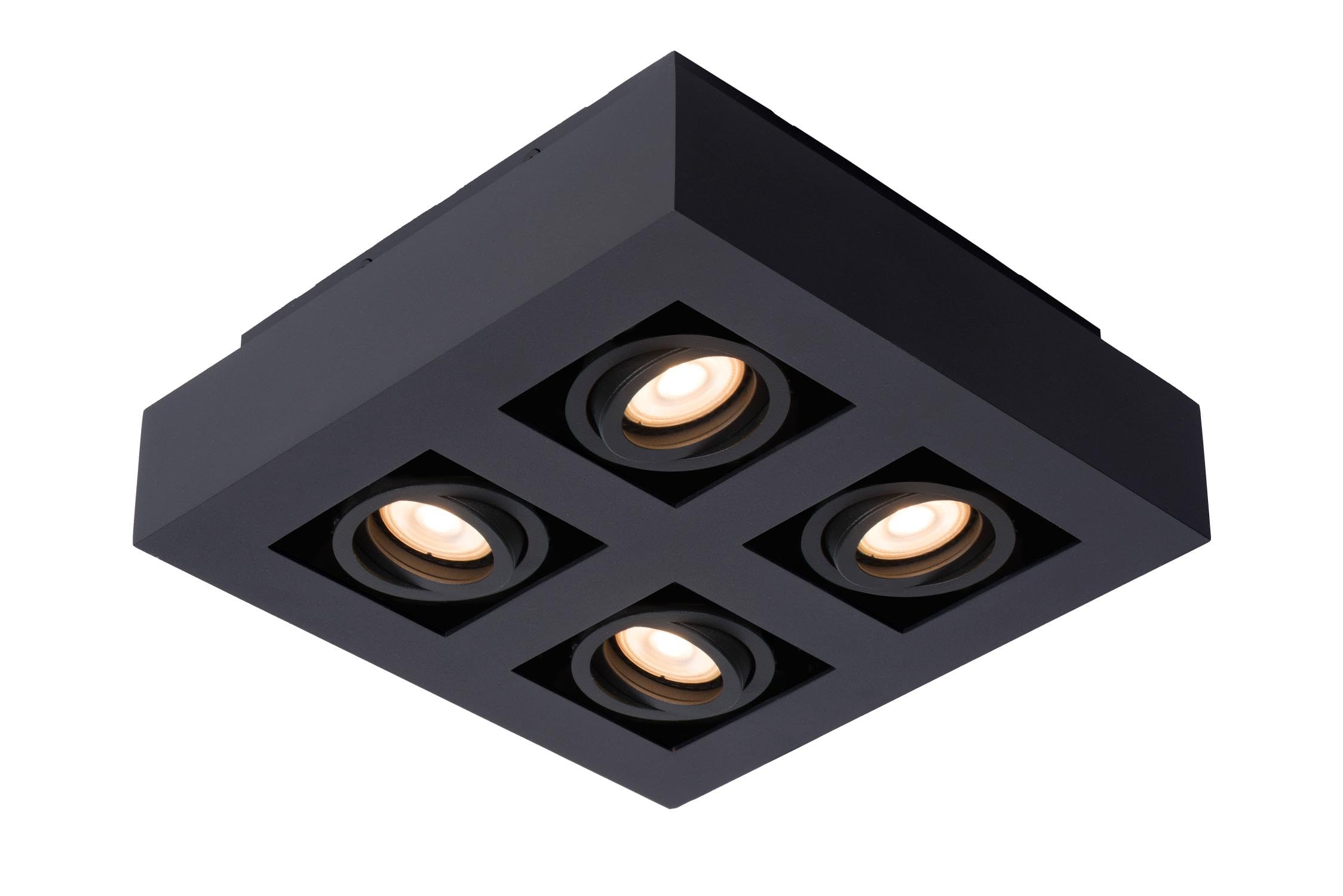 LUCIDE XIRAX - Ceiling Spotlight - LED Dim to Warm - GU10-4x5W 2200K/3000K - Black