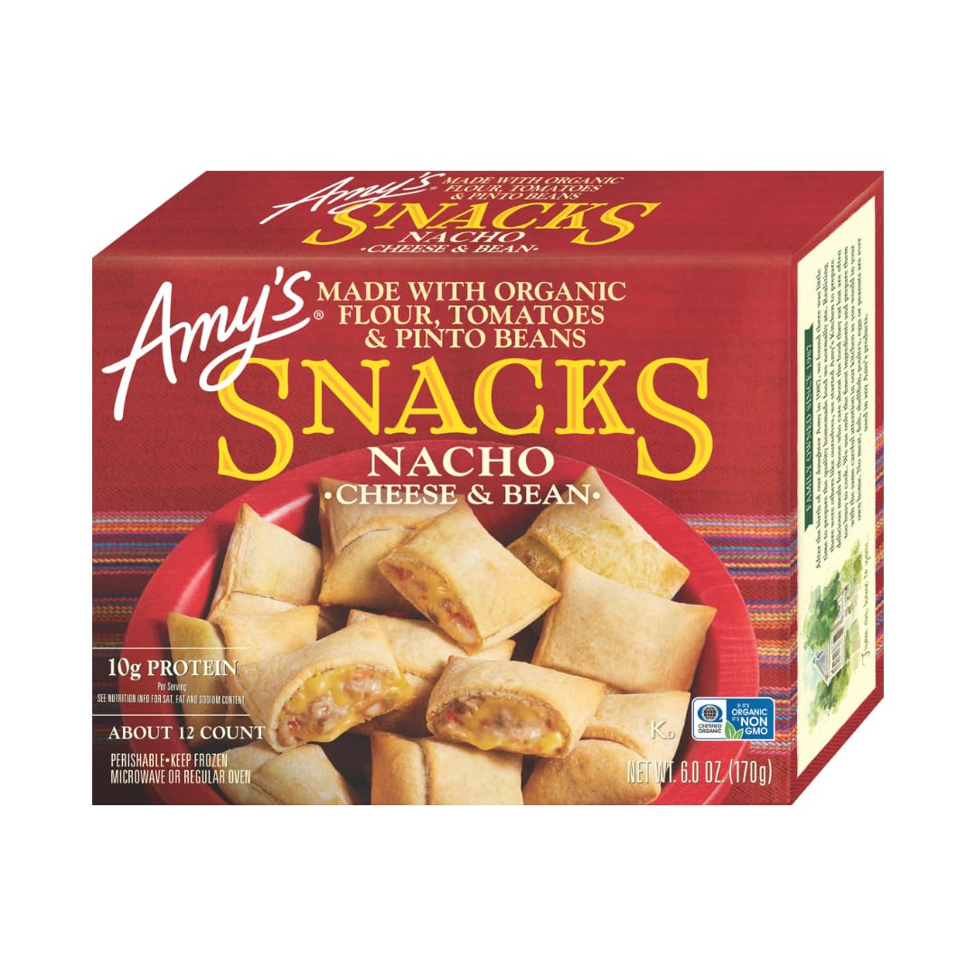Amy's Frozen Meals, Nacho Cheese and Bean Snacks, 6 oz.