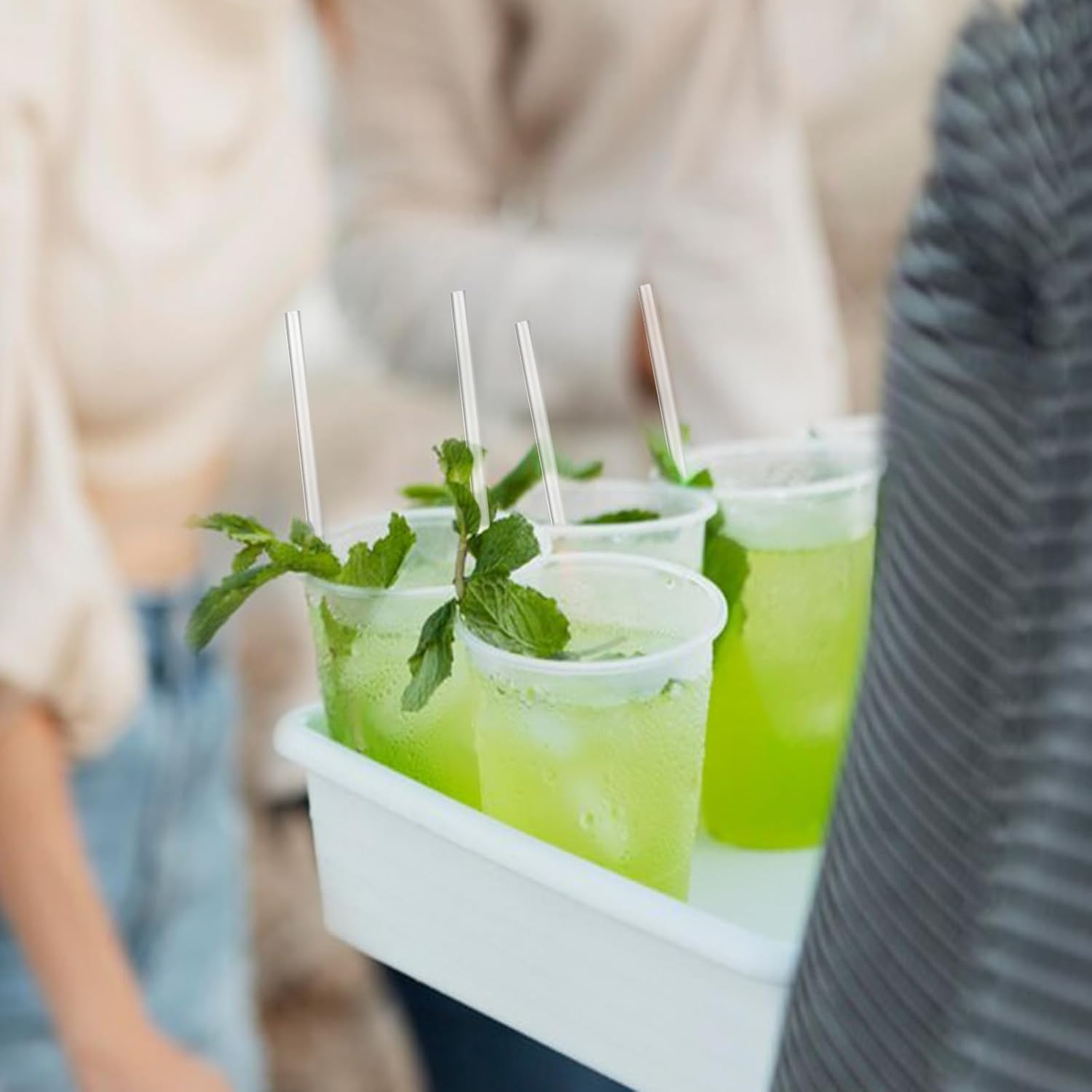 Individually Wrapped Clear Plastic Straws 12000 pcs,7.8" Long (24 boxes of 500)- Large Quantity