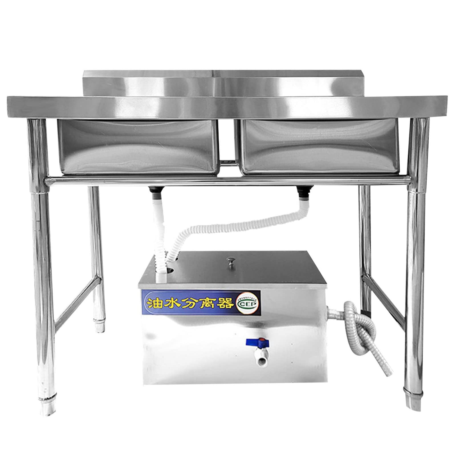 Separatore di Grasso in Acciaio, Separatore di grasso Commerciale in Acciaio Inox, Filtro Antigrasso per Acque Reflue In Acciaio Inossidabile Commerciale (Size:35 * 20 * 20cm)