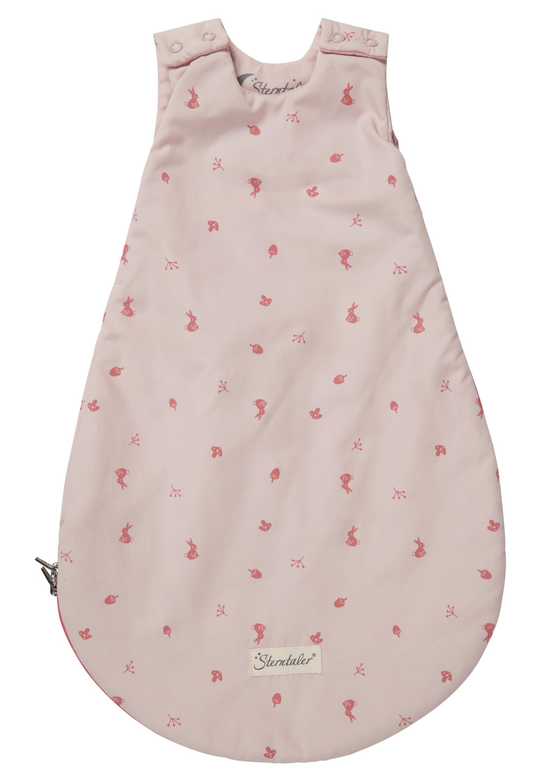 Sterntaler Babyschlafsack 62/68cm Hase Hanni - Leichter Schlafsack 1,50 TOG - Mädchen Übergangsschlafsack - Hydrocool-Futter - 2-Wege-Reißverschluss, Druckknöpfe & Kabelöffnung, quarzrosa