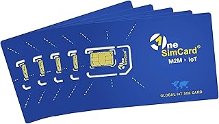 OneSimCard M2M GLOBAL IoT SIM Card Starter Kit (5 SIMs) with 500 KB Test Data Included, M2M Service in 140+Countries - Data & SMS, Private APN, VPN & Static IP Addresses Available