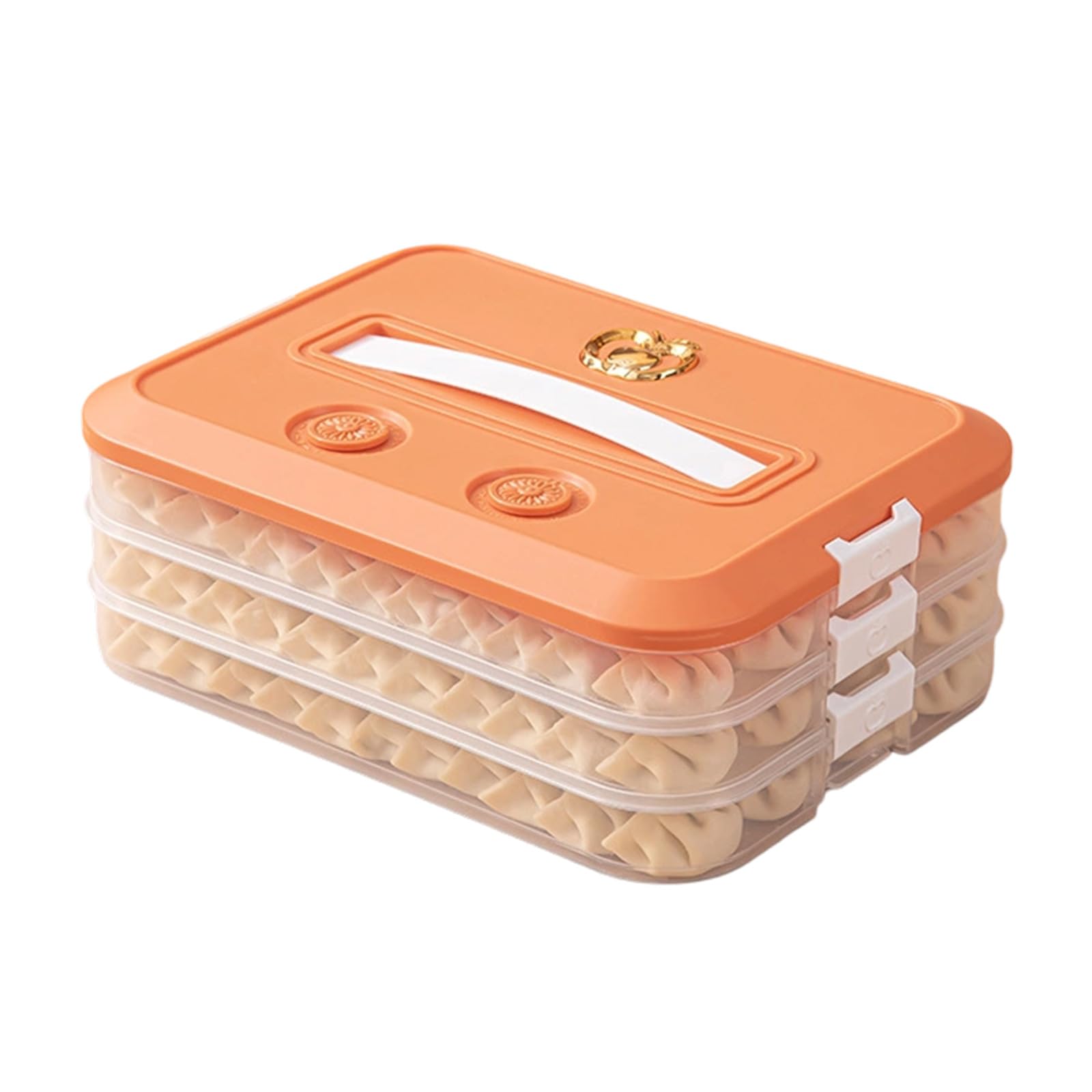 YROHGKPN Practical Clear Multiple Layer Storage Container with Handle Conveninet for Snacks and Frozens Foods Storage Solution Freezer Safe Container