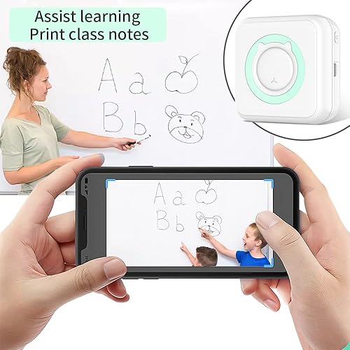 Miniatura 4 de Tshiwort Mini impresora de calcomanías, impresora portátil para teléfono, mini impresora térmica para calcomanías personalizadas, impresora de fotos