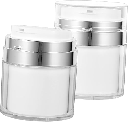 2-Pack Airless Pump Bottles - Refillable Cosmetic Containers