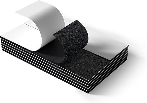 BKSAI 12 Sets 1x4 Hook & Loop Strips with Adhesive, Heavy Duty Hook and Loop Tape Sticky Back for Home, Office, Workshop