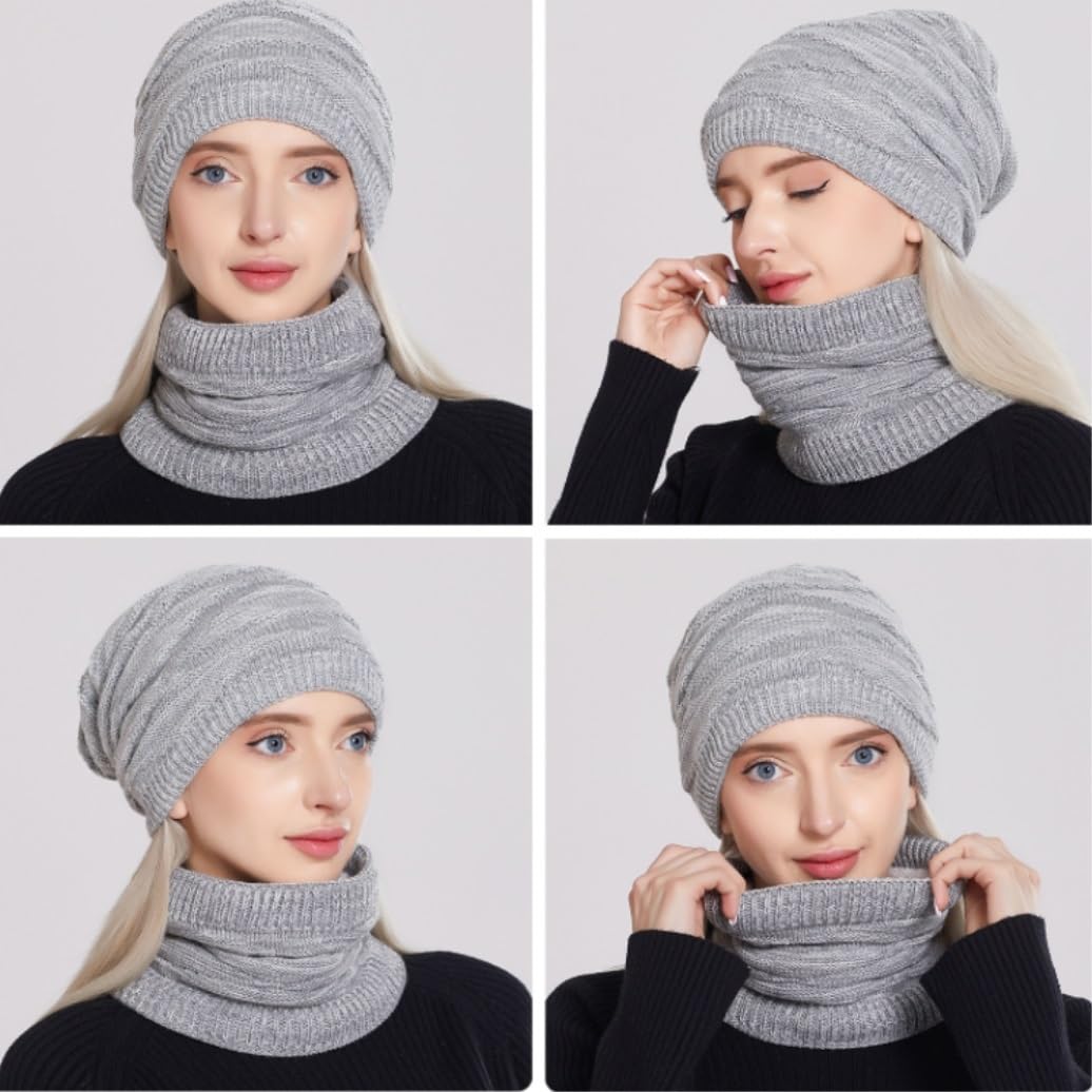Cappello Invernale Berretto da Uomo Invernale Slouchy Beanie per Ragazzi Caldo Cappello Foderato Spesso Berretto con Teschio Lavorato A Maglia Cappello Caldo(G)