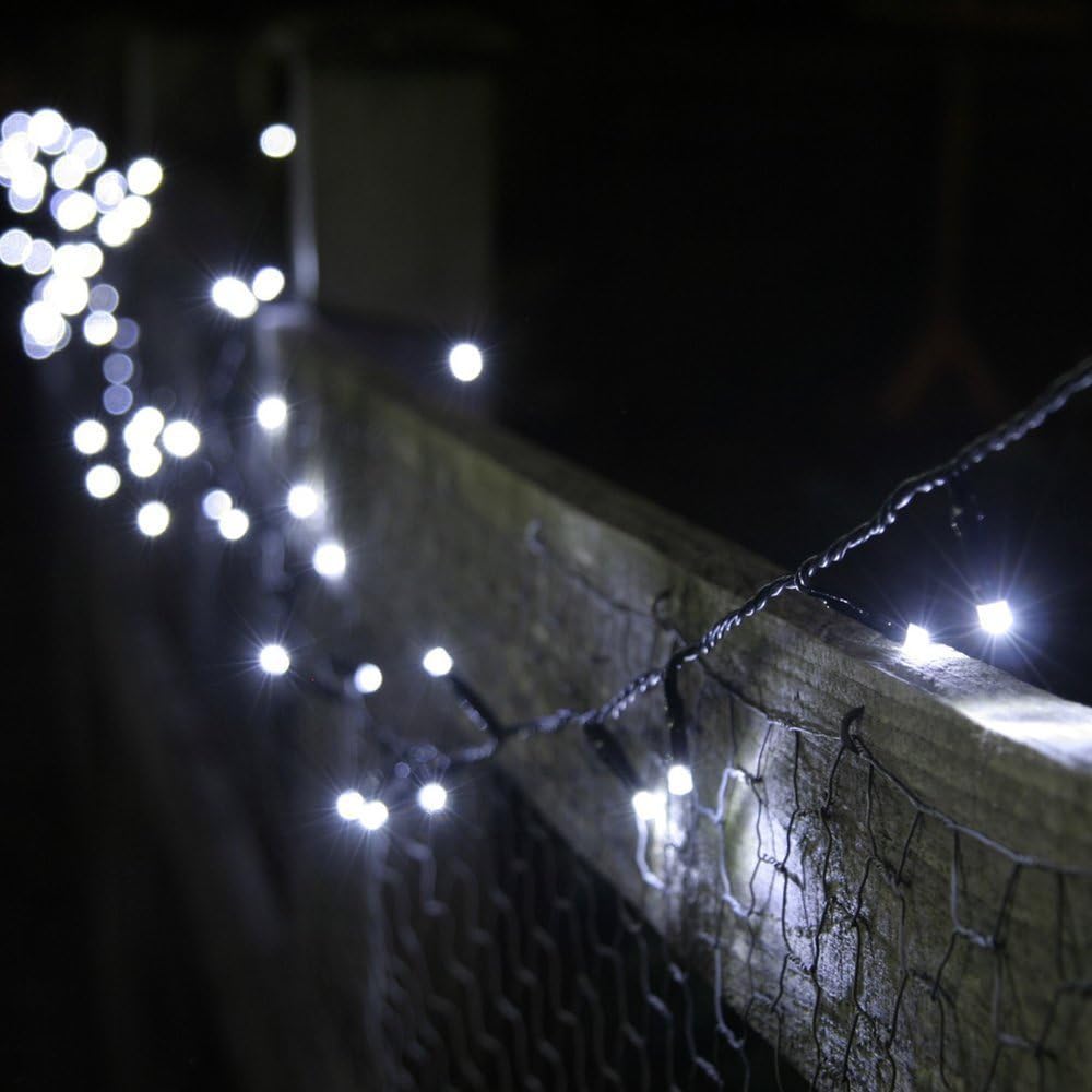 FULLBELL Fairy Lights Outdoor String Lights 33ft 100 LED with Memory Modes Controller, Extendable Christmas Lights Decorations for Wedding, Christmas, Party, Patio, Indoor Outdoor (White2) image 3